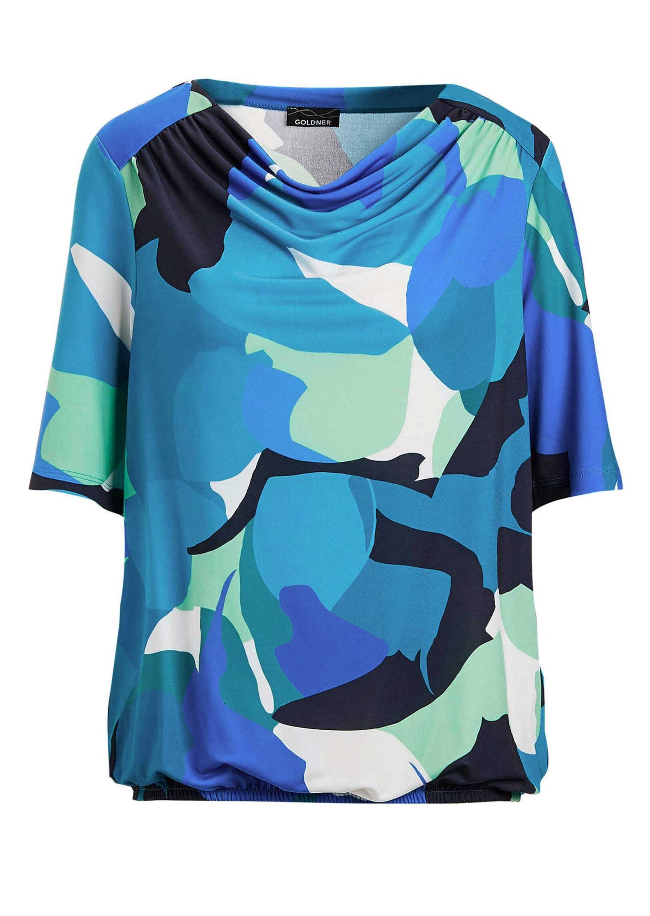 Thumbnail - GOLDNER Kurzarmshirt "Kurzgröße Halbarmshirt mit Print" Gummibund