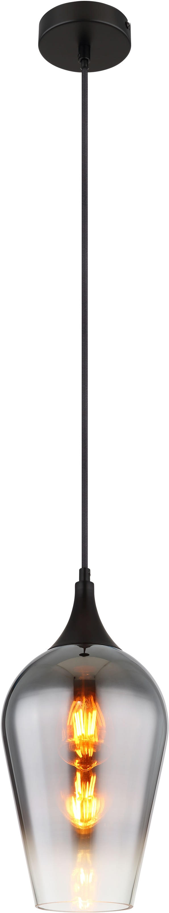 GLOBO LIGHTING Hängeleuchte "LAVUS", Ø 18cm H: 39cm, 1 Stk.chromfarben, Wohnzimmer, Leuchten, Hängelampe/Pendelleuchte/Höhe