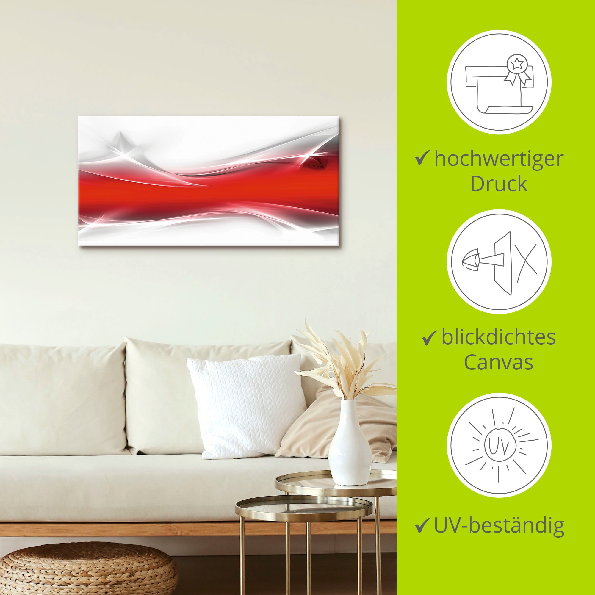 Artland Wandbild »Kreatives Element«, Gegenstandslos, (1 St.), als Leinwandbild, Wandaufkleber in verschied. Größen