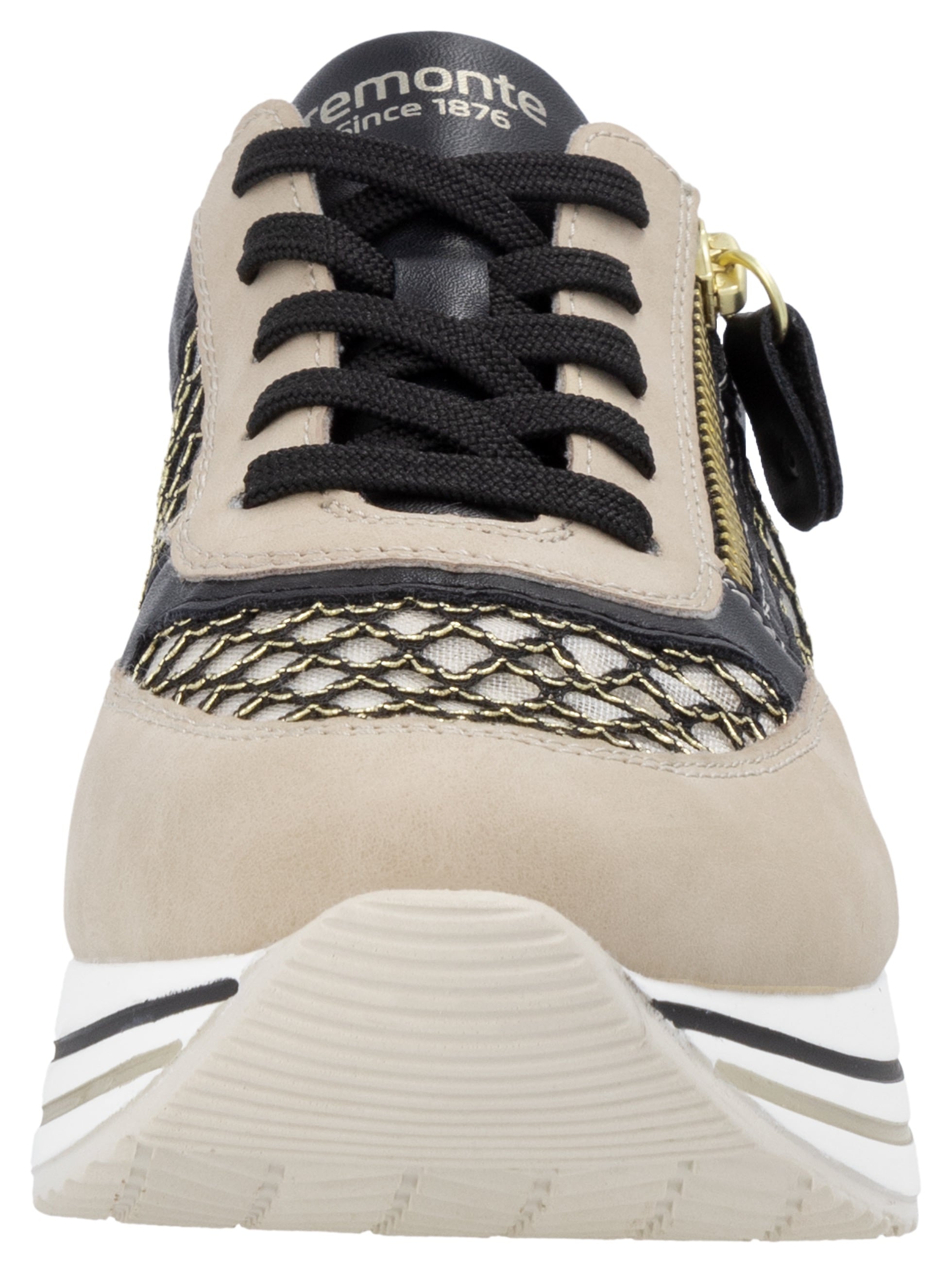 Remonte Plateausneaker, Freiezitschuh, Halbschuh, Schnürschuh, vegan, Kontrastbesatz