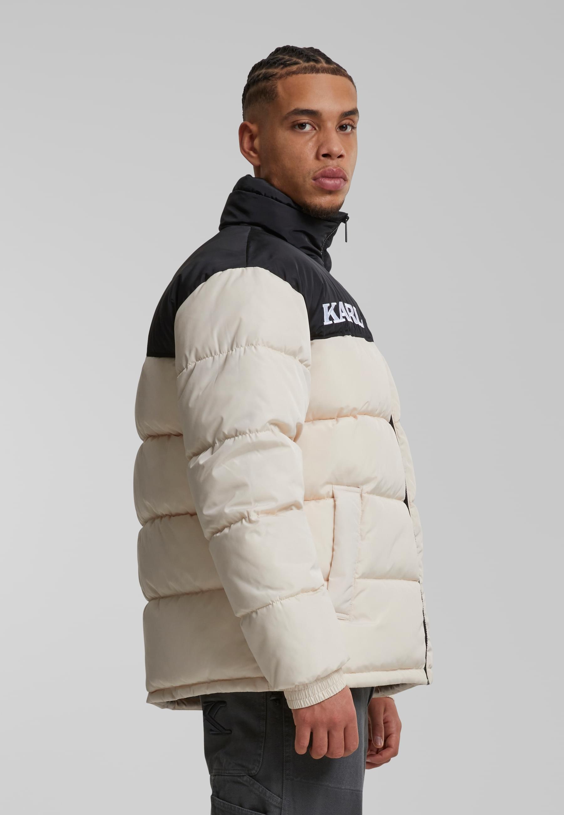 Karl Kani Winterjacke »Karl Kani Karl Kani Retro Essential Puffer Jacket«, (1 St.), ohne Kapuze