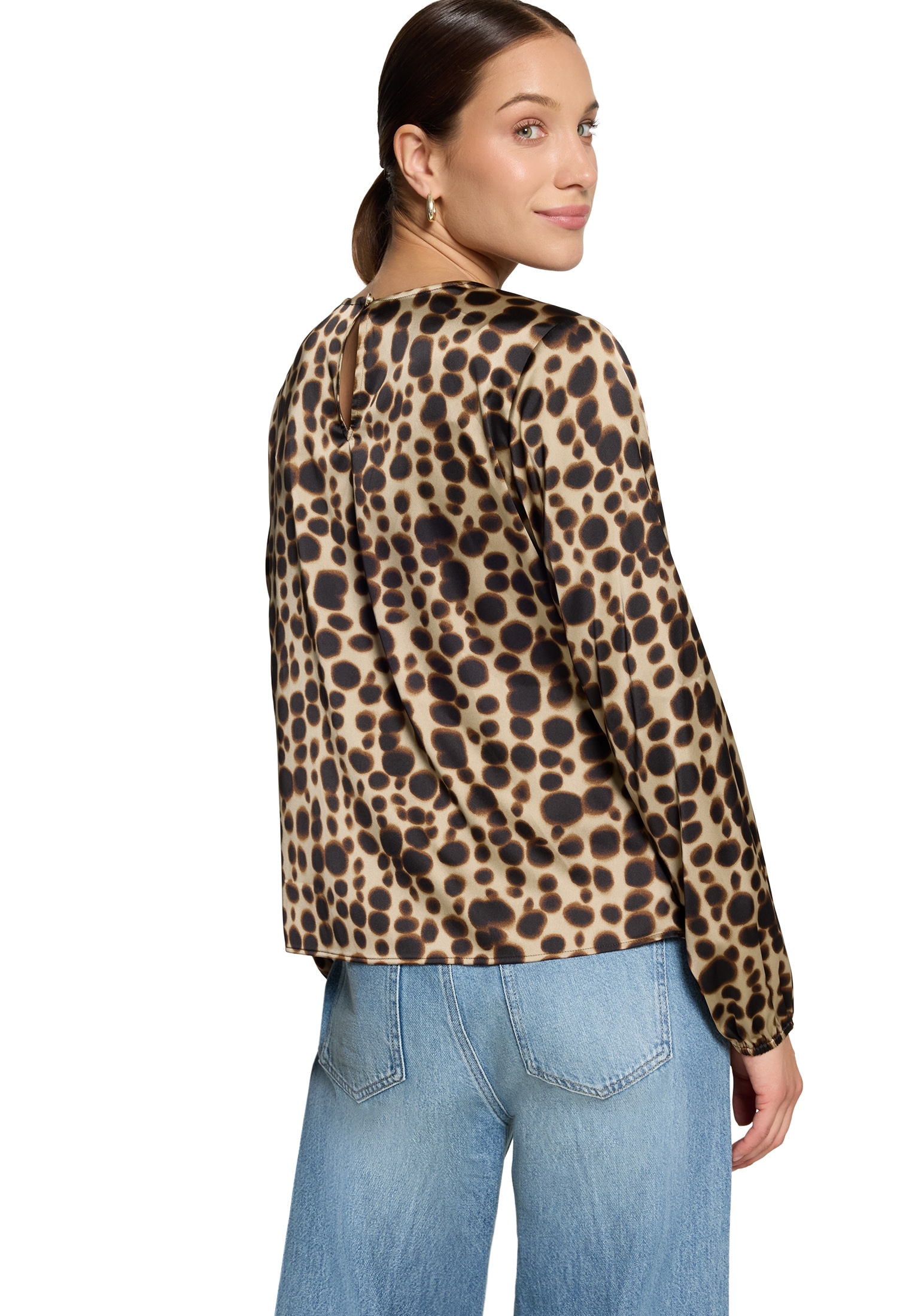 Zero Satinbluse »Damen mit Print.«