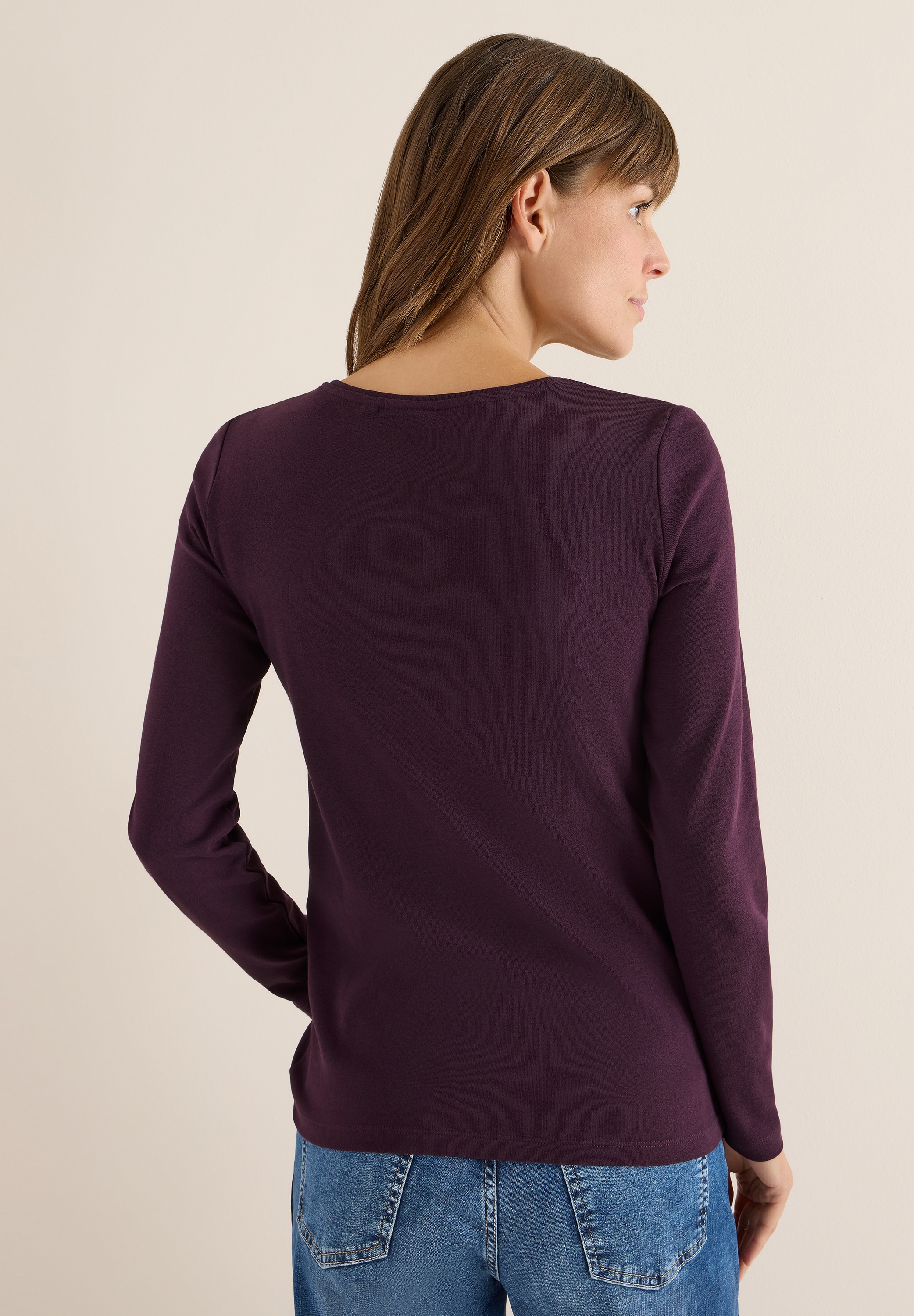 Cecil Langarmshirt aus reiner Baumwolle