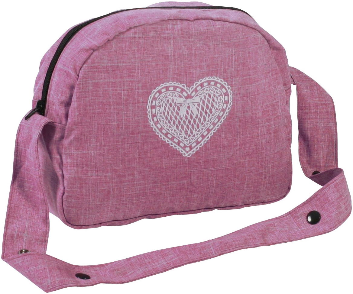 CHIC2000 Kinder Puppen Wickeltasche "Jeans Grey", pink, Polyester, B:29cm H:22cm T:9cm, Puppenausstattungen