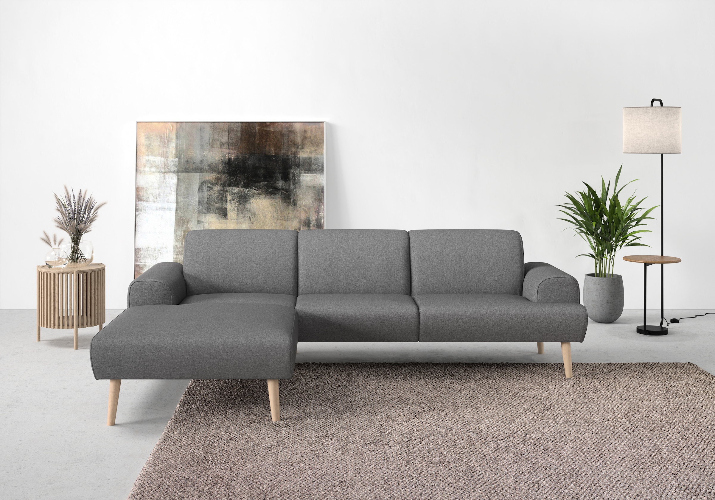 andas Ecksofa "Swift Scandic Design, Federkern für hohen Sitzkomfort, L-For günstig online kaufen