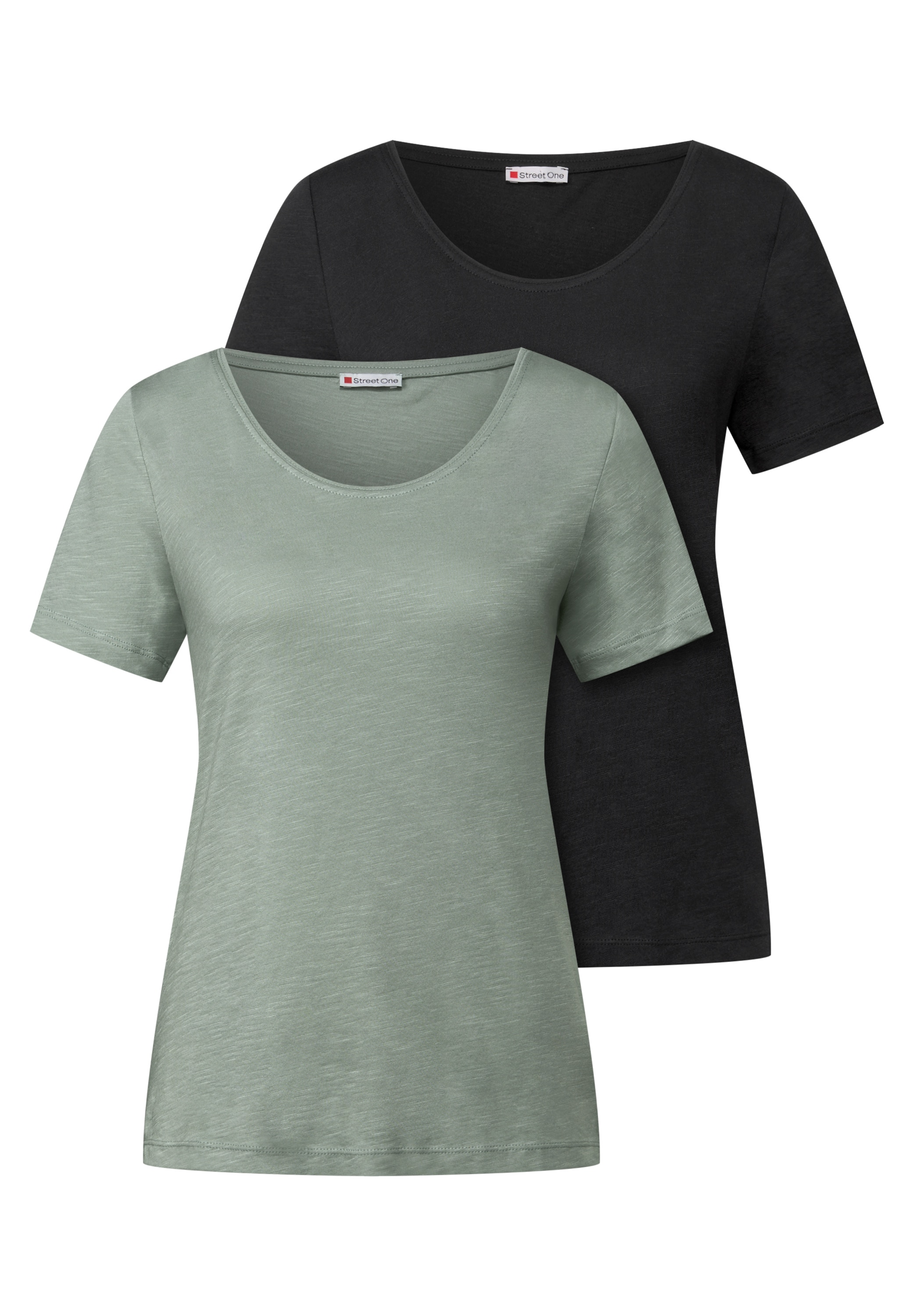 STREET ONE V-Shirt, im soften Baumwoll-Mix