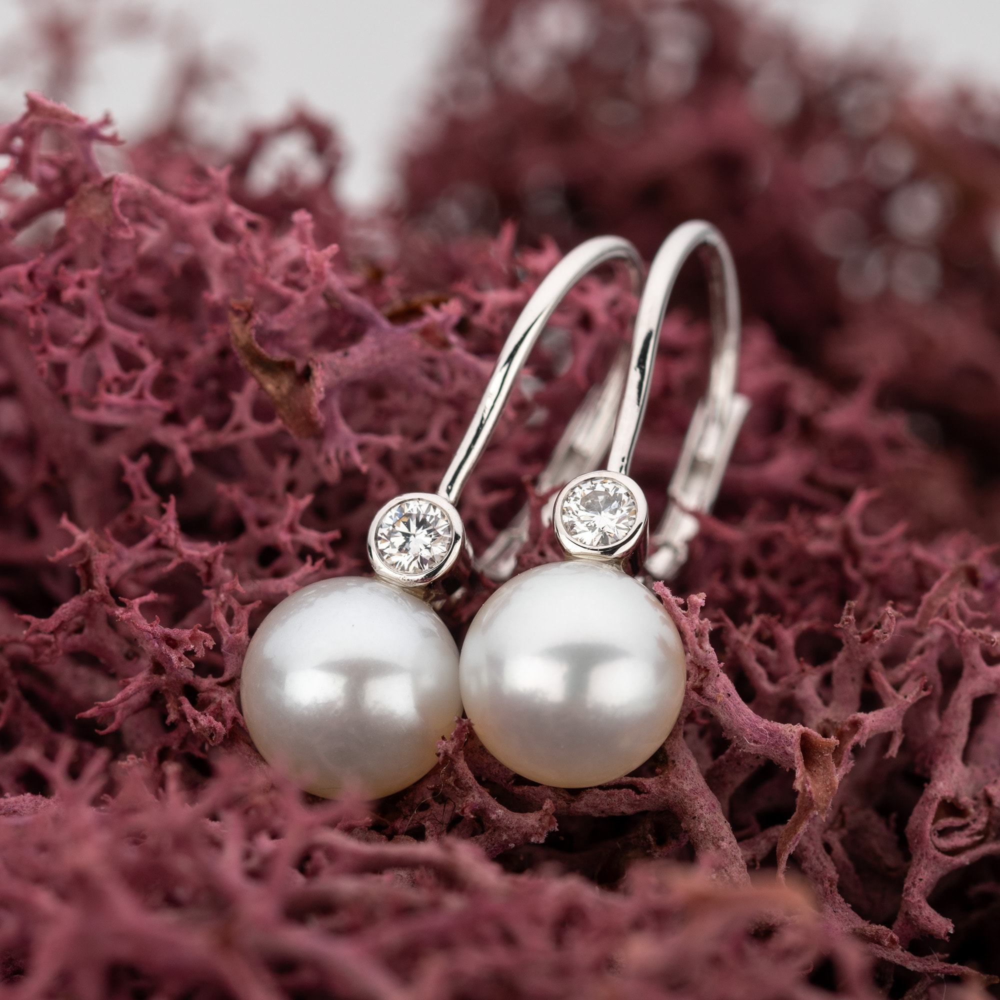 Orolino Paar Ohrhänger »585 Gold mit Brillant 0,10ct. + Perle 6,5-7mm«