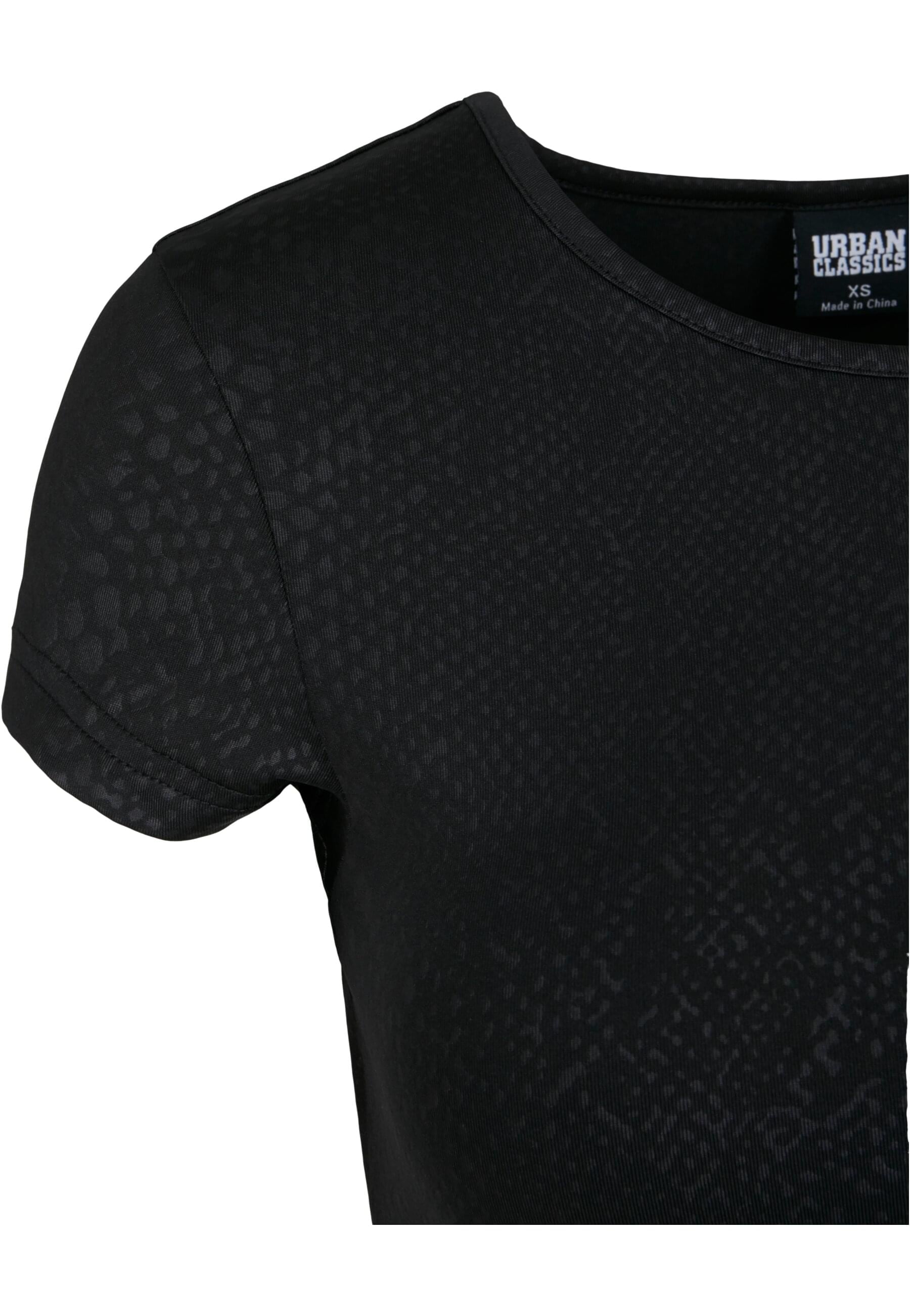 URBAN CLASSICS Kurzarmshirt »Urban Classics Damen Ladies Stretch Pattern Cropped Tee«, (1 tlg.)