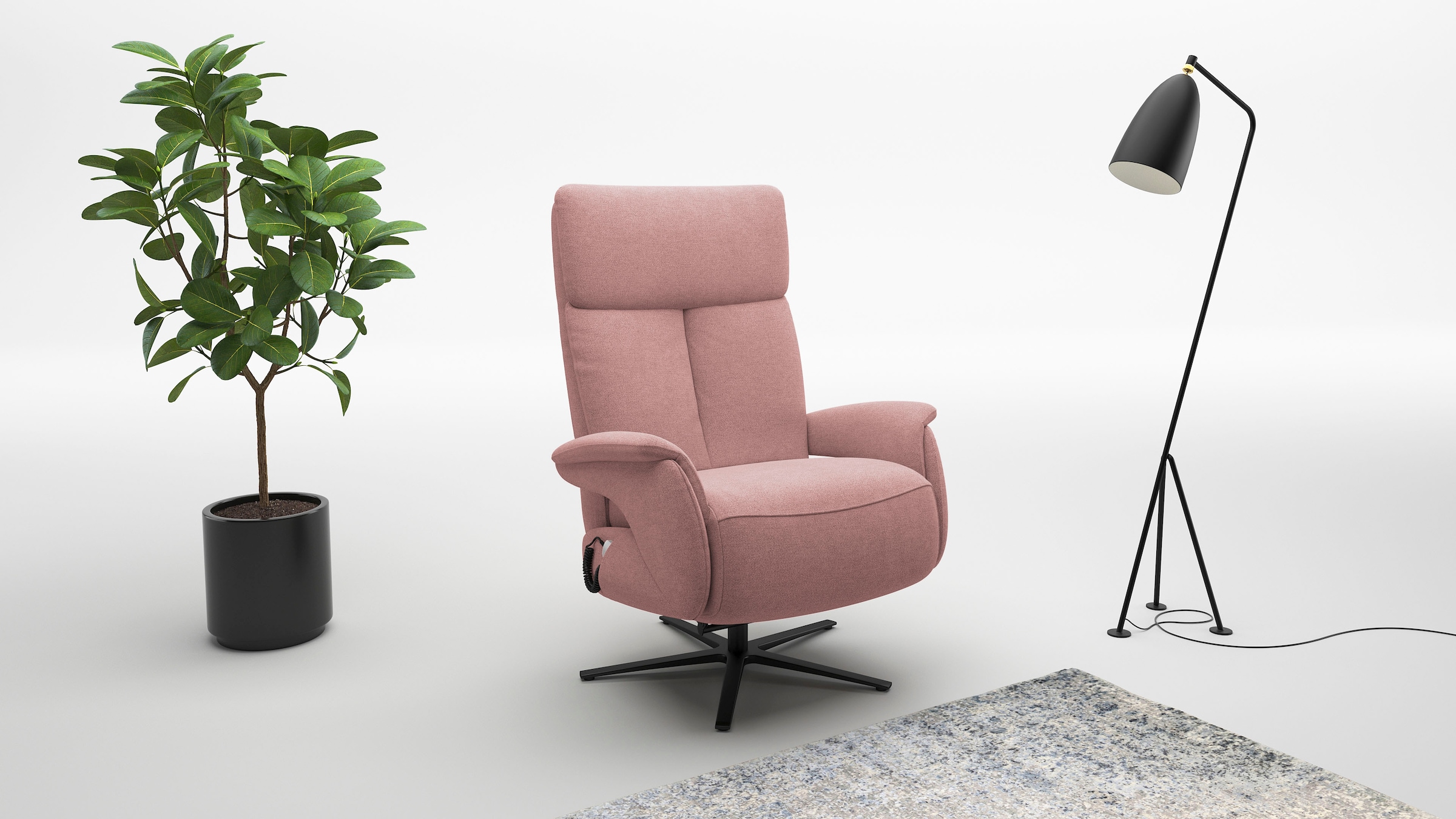 sit&more TV-Sessel "Triple Seven Xtra large, bis 200kg belastbar, mit Herz-Waage Funktion" inkl. Kopfteil- & Drehfunktion, wahlweise mit Akku und Aufstehhilfe