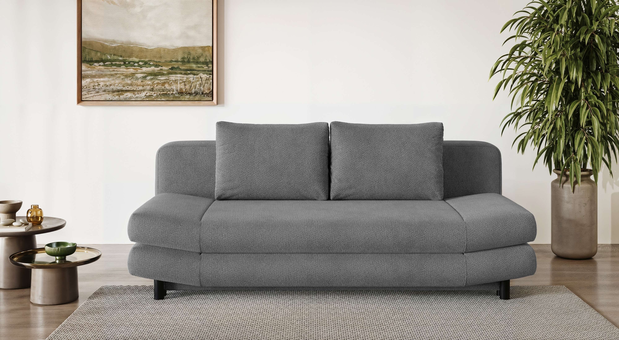Home affaire 3-Sitzer "LENNARA Schlafsofa mit Bettkasten, Maße B/T/H: 209/9 günstig online kaufen