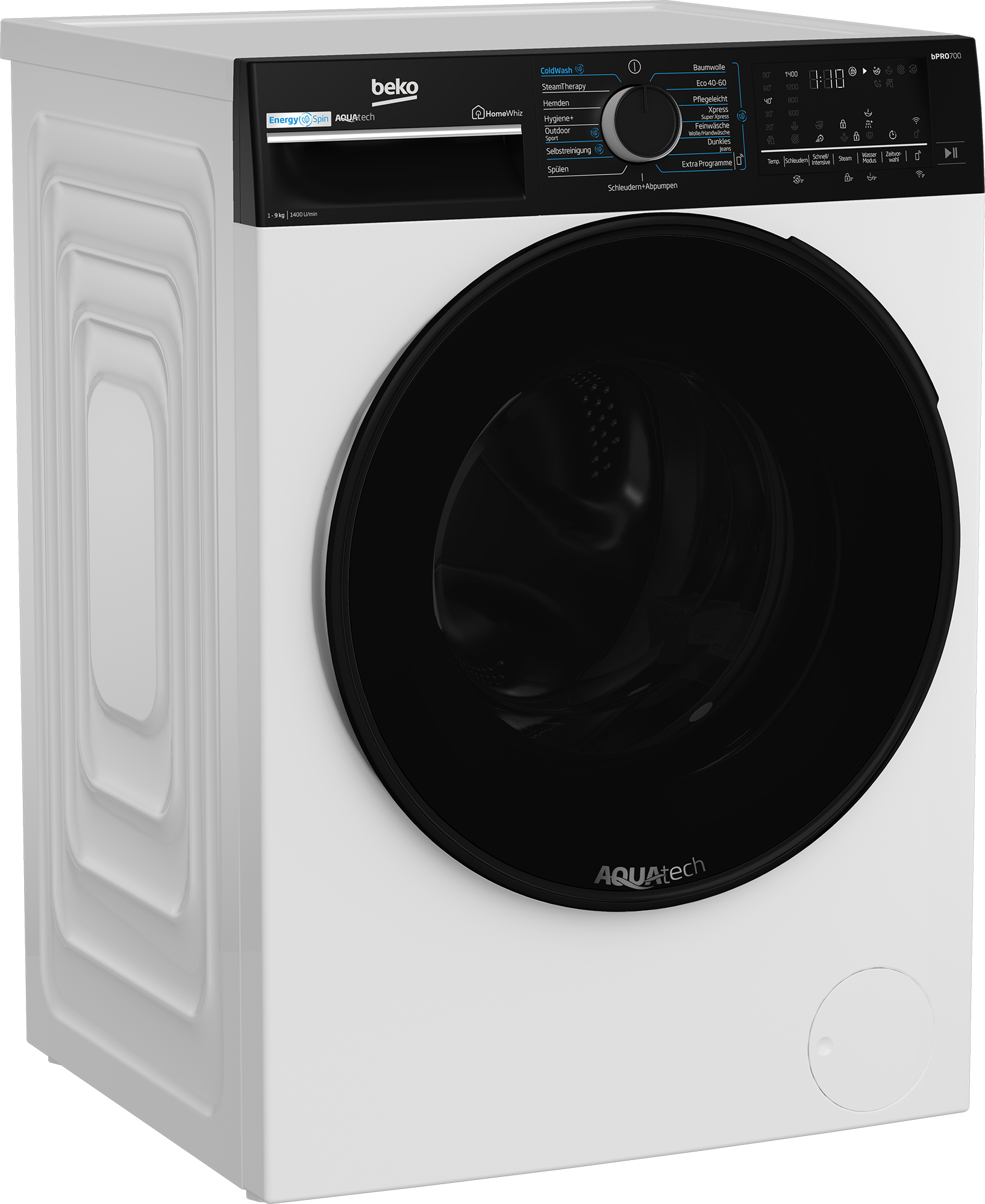 BEKO Waschmaschine "B7WFU69418W", 9 kg, 1400 U/min, Vollelektronik