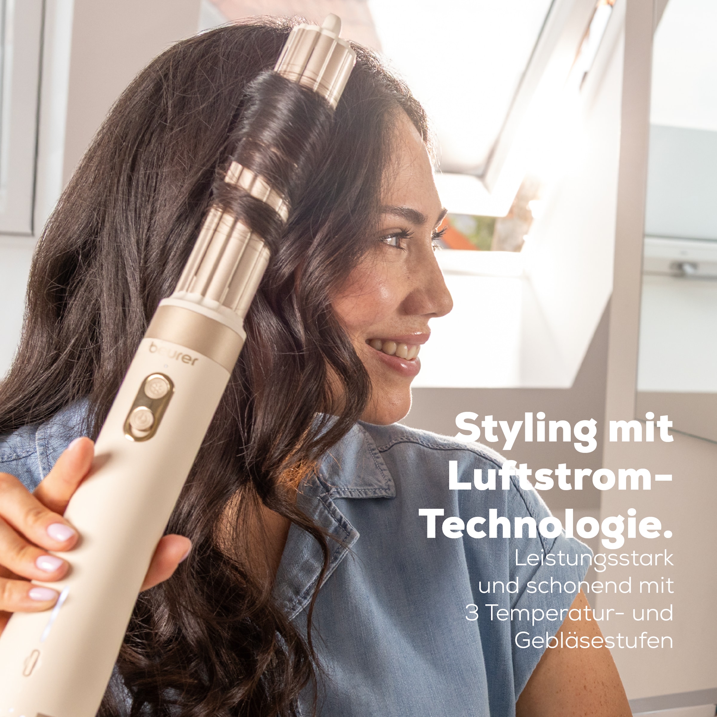 BEURER Multihaarstyler »HT 100 Airstyler vielseitiger 5-in-1 Multistyler« 5 Aufsätze Für Trocknen, Glätten, Locken und Volumen