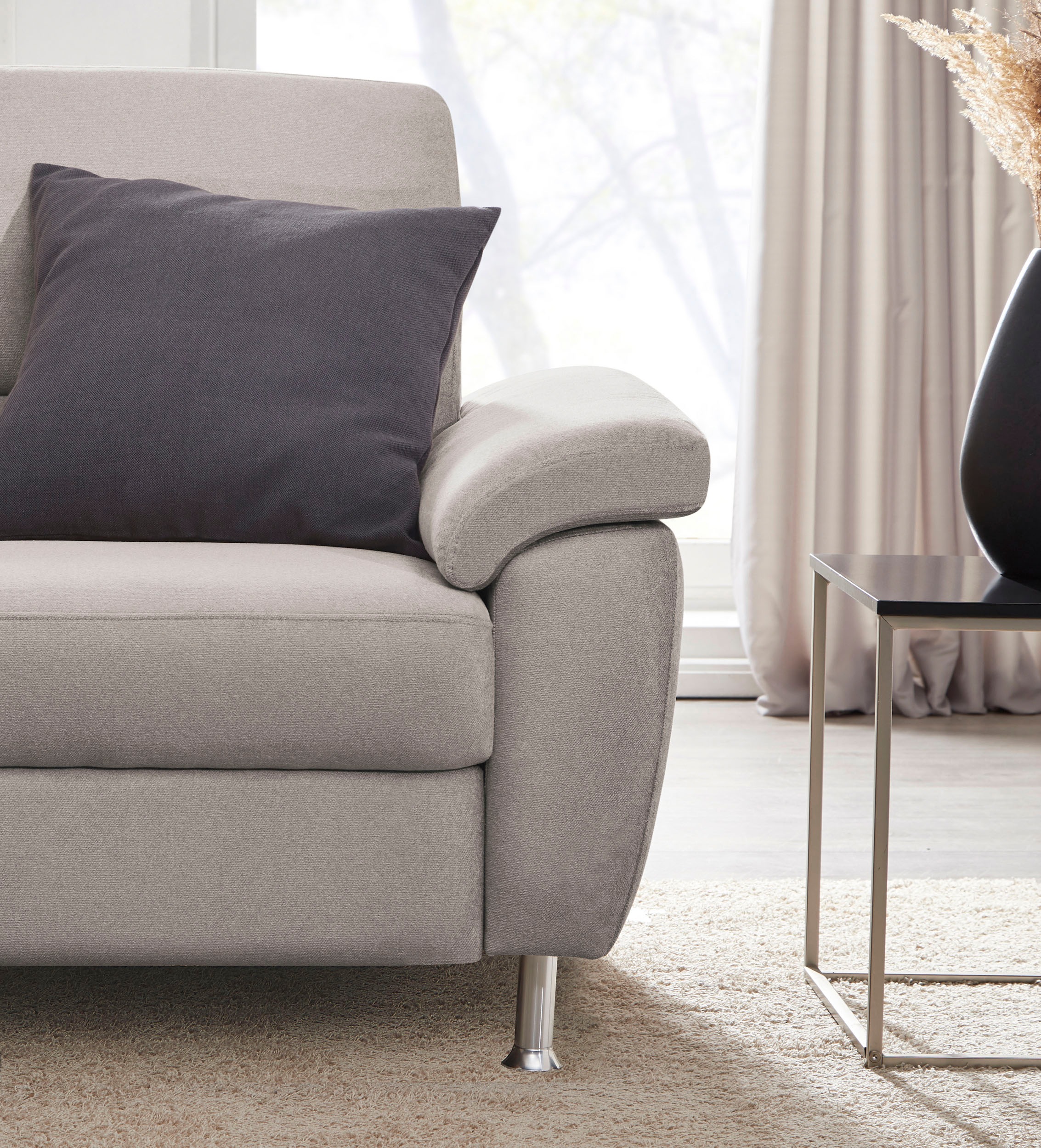CALIZZA INTERIORS Ecksofa »Onyx L-Form«, Ottomane links oder rechts, wahlweise mit Bettfunktion, Breite 257 cm