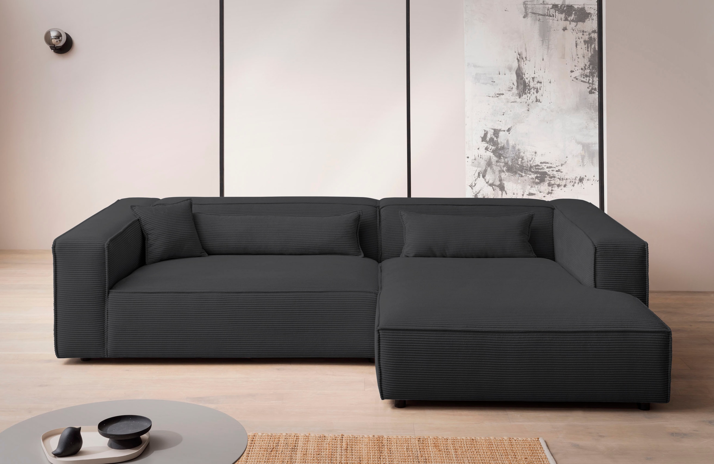 LeGer Home by Lena Gercke "PIARA XXL, Big-Sofa, Cord, Leinenoptik o. Strukt günstig online kaufen