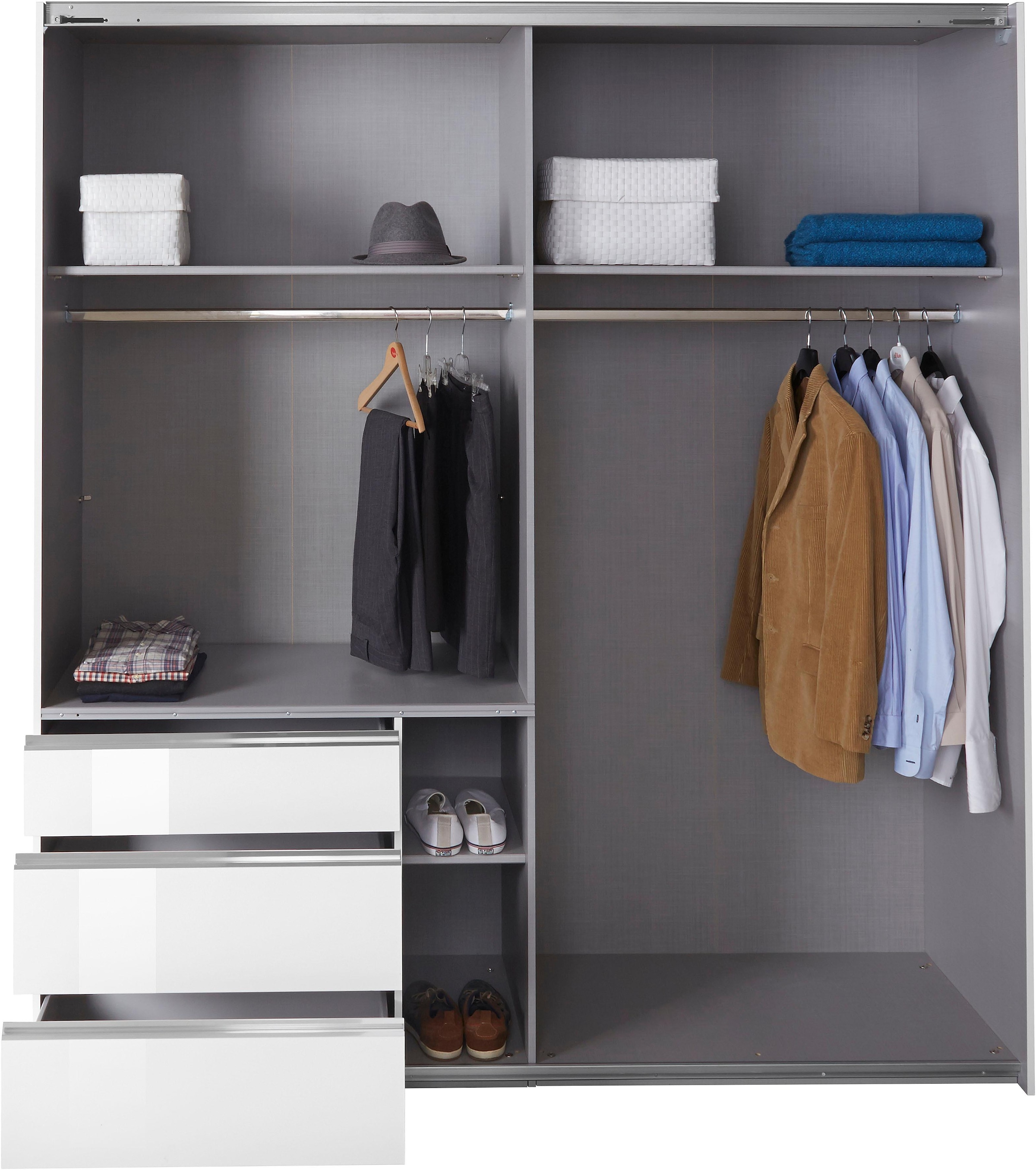 Wimex Schwebetürenschrank »Level by fresh to go«, mit Glastüren