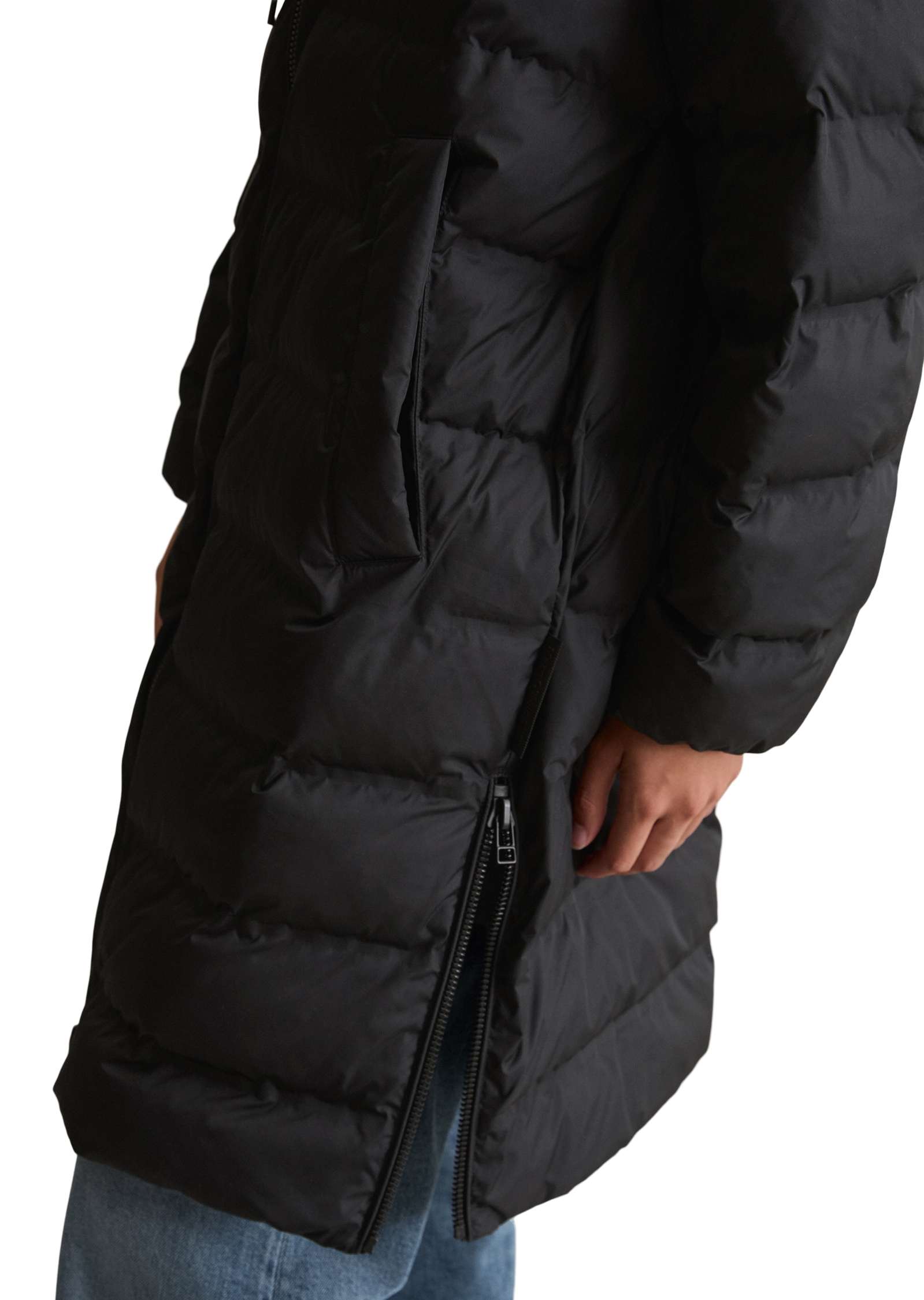 Marc O'Polo DENIM Steppmantel, mit Reißverschlüssen an der Seite