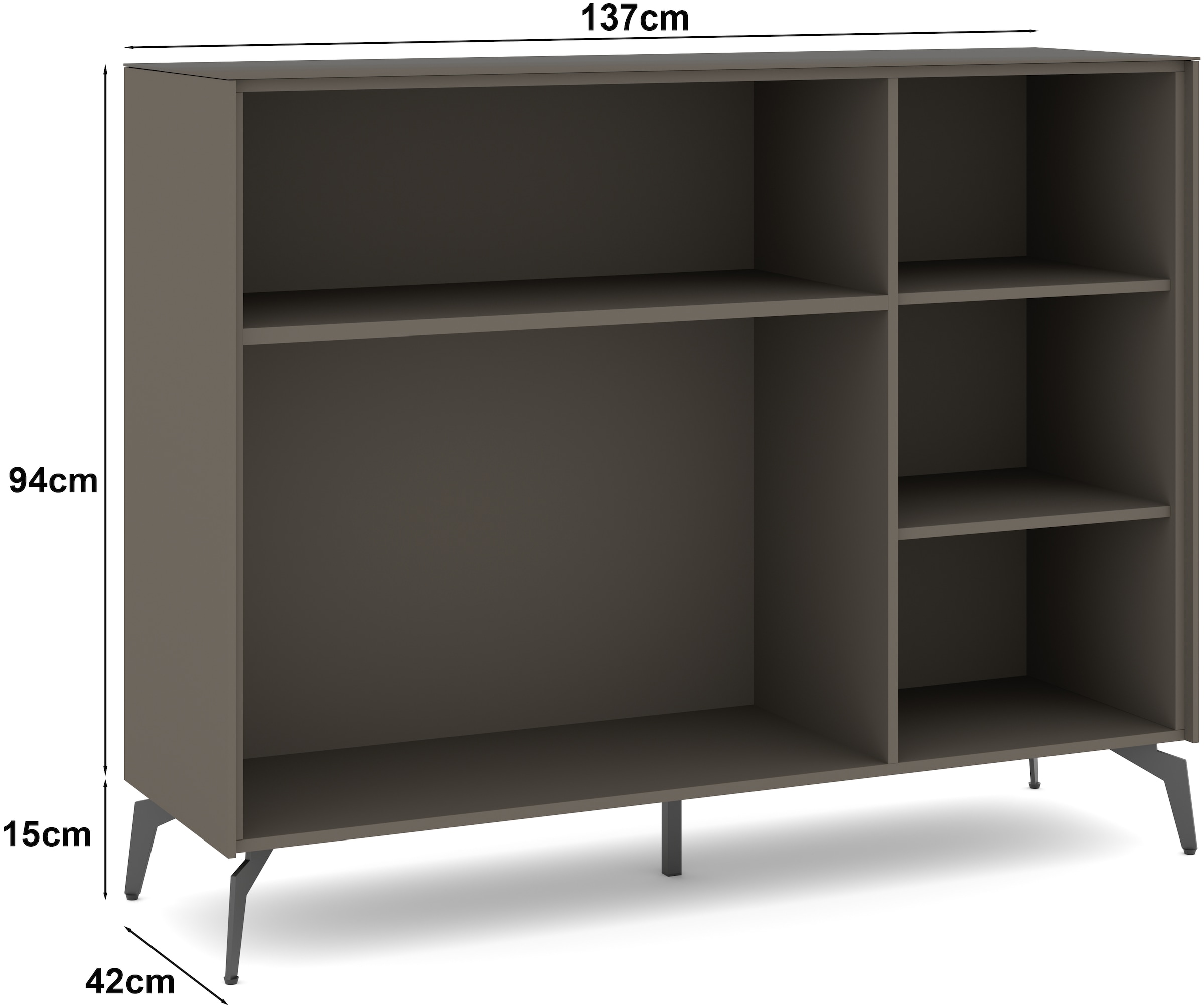 set one by Musterring Sideboard »Reno« 1 Stk. tlg. Mit Winkelfuß in diversen Farben, 109 cm Höhe & Farbauswahl