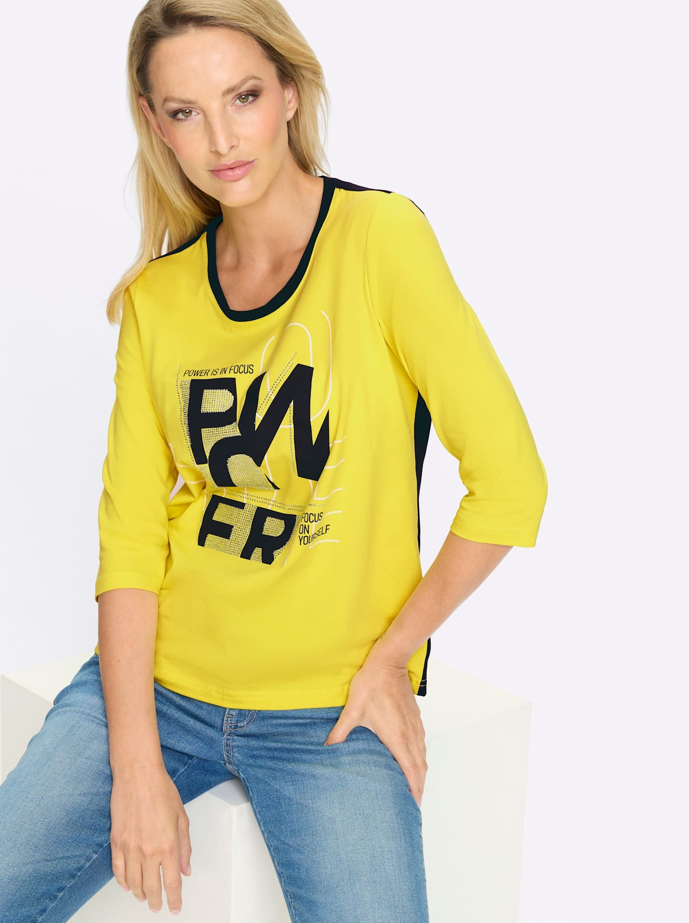 heine 3/4-Arm-Shirt »Druck-Shirt« 1 tlg.