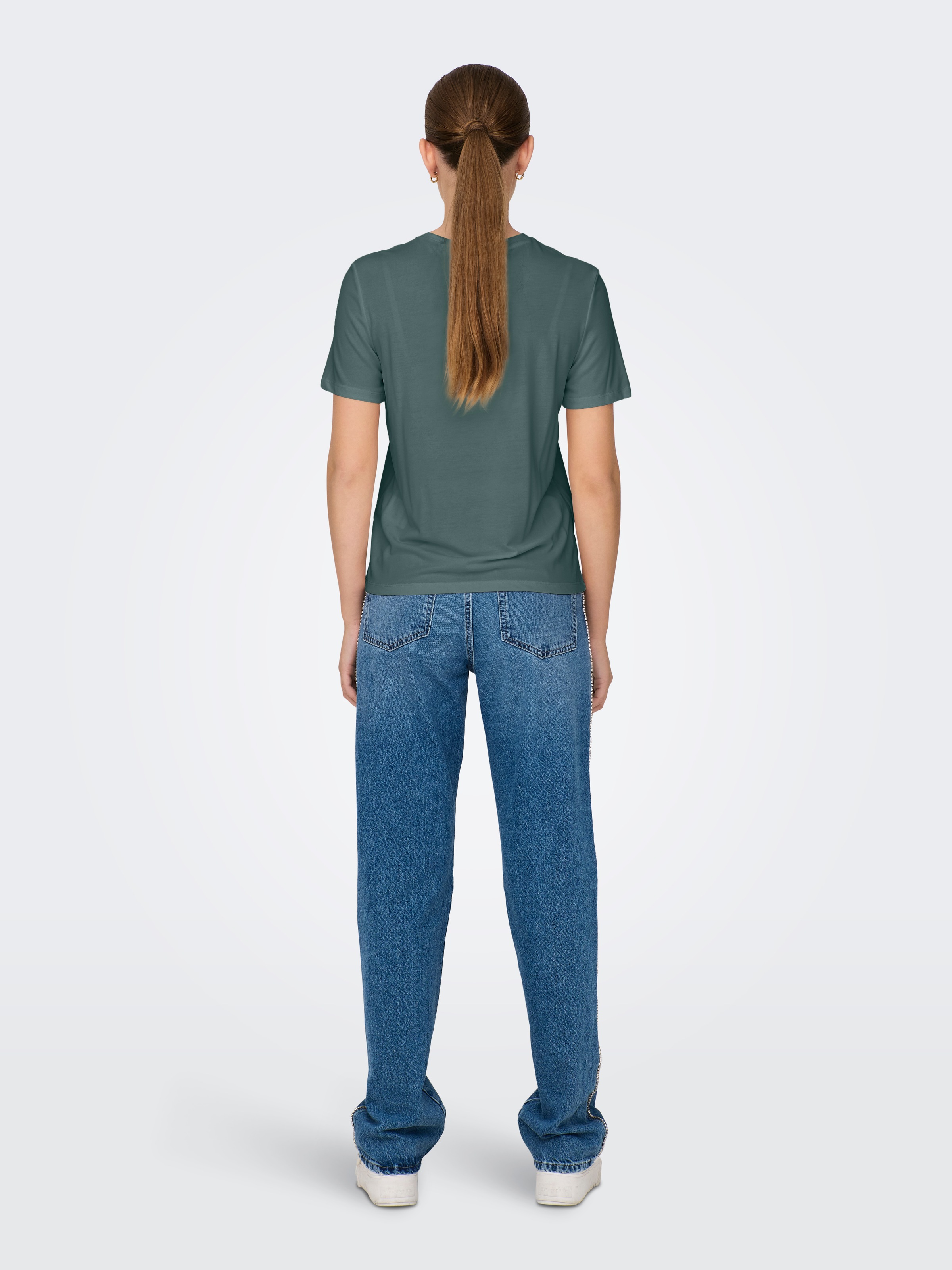 ONLY Kurzarmshirt "ONLFREE LIFE MODAL S/S ATELIER TOP JRS" Materialmix, Run günstig online kaufen