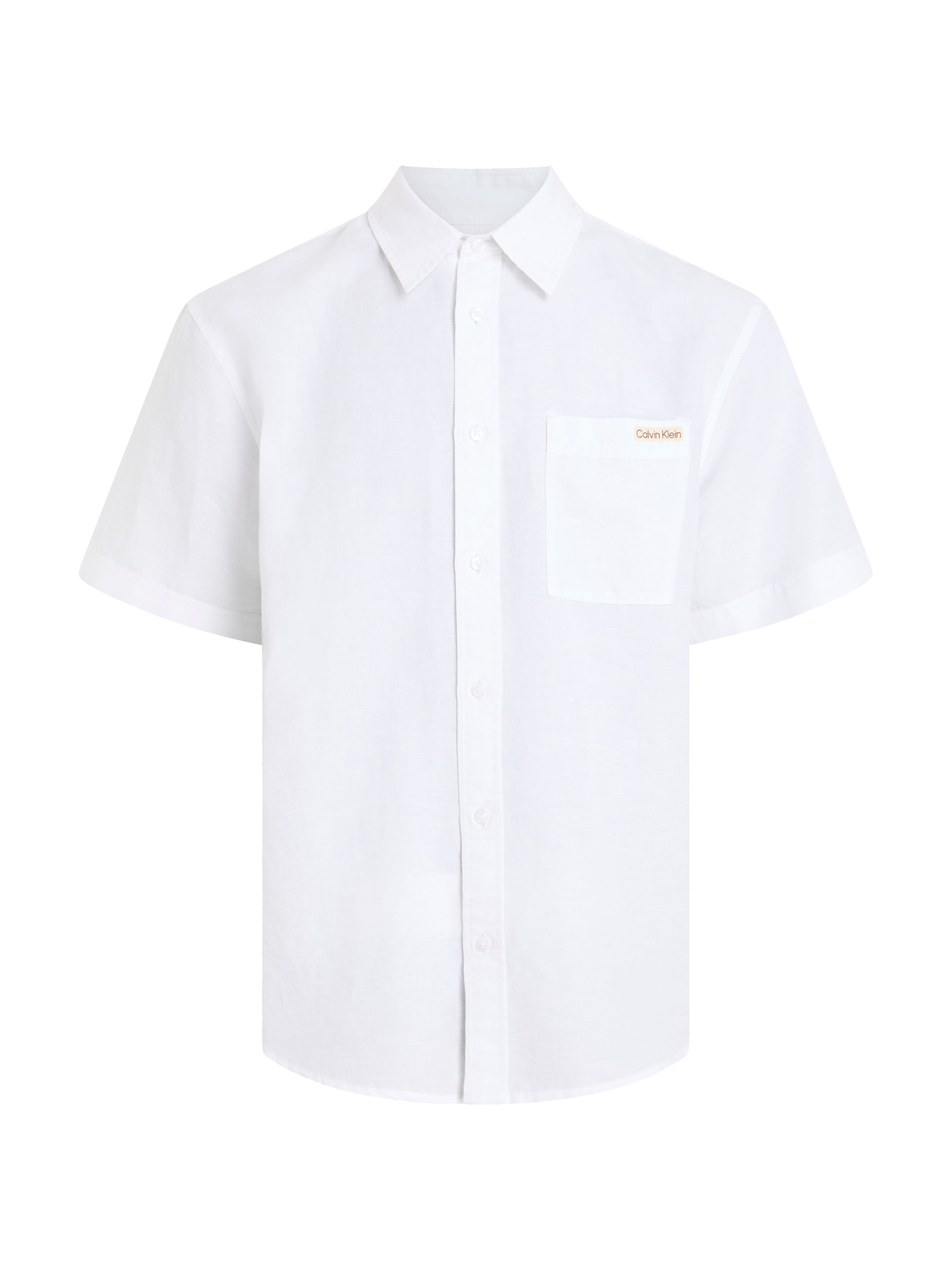 Calvin Klein Jeans Kurzarmhemd »LINEN COTTON S/S SHIRT«, mit Brusttasche