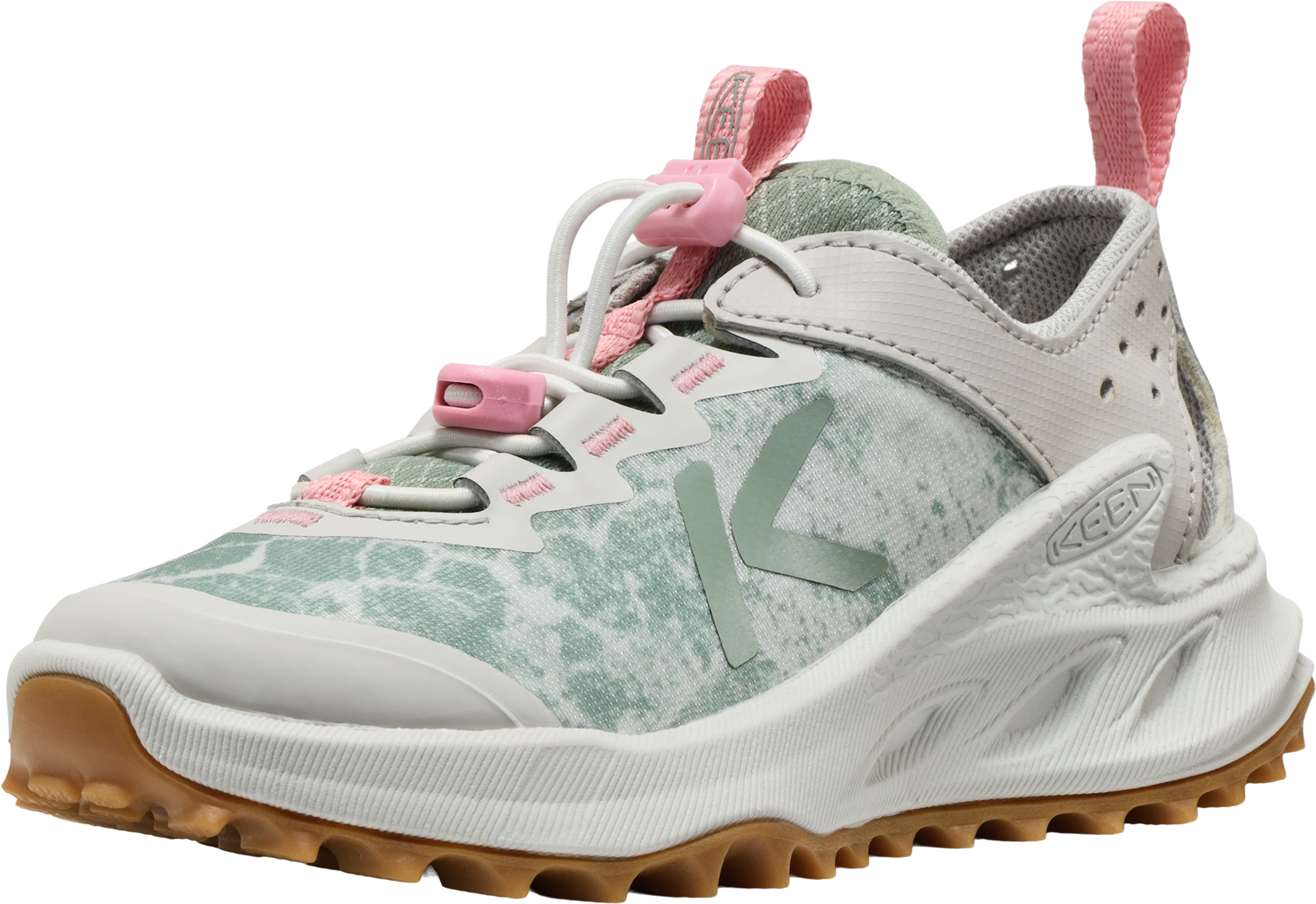 Sandale KEEN "ZIONIC ADV SANDAL", Mädchen, Gr. 31, vapor, orchid smoke, Textil, Schuhe Sandale, sehr leichte Outdoorsandale