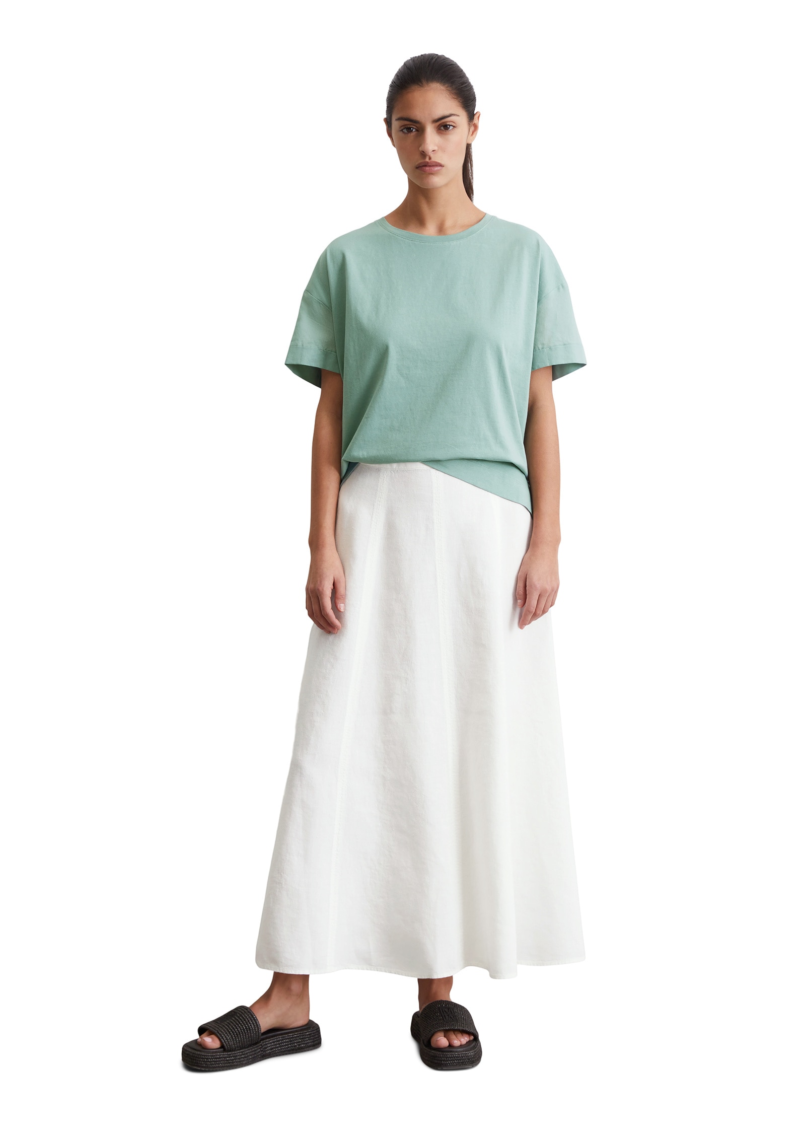 Marc O'Polo T-Shirt »aus Material-Mix«