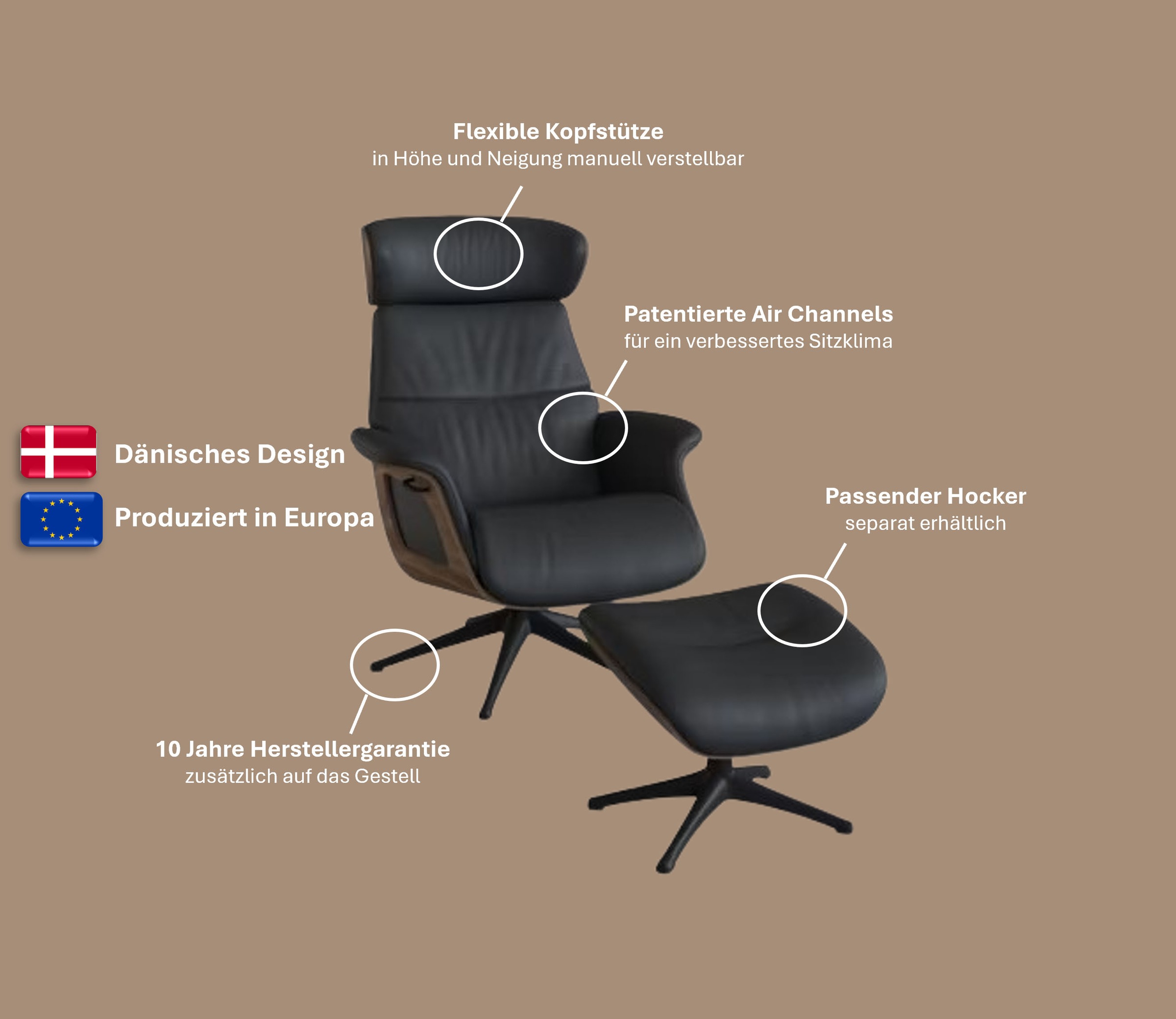 FLEXLUX Relaxsessel "Clement Relaxstuhl, Polstersessel, Liegesessel, TV-Ses günstig online kaufen