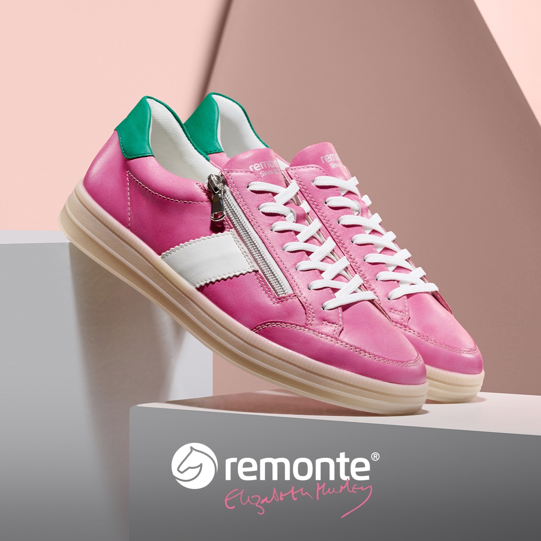 Remonte Plateausneaker »Elisabeth Hurley-Collection«, Freizeitschuh, Halbschuh, Schnürschuh, zusätzlichem Reißverschluss