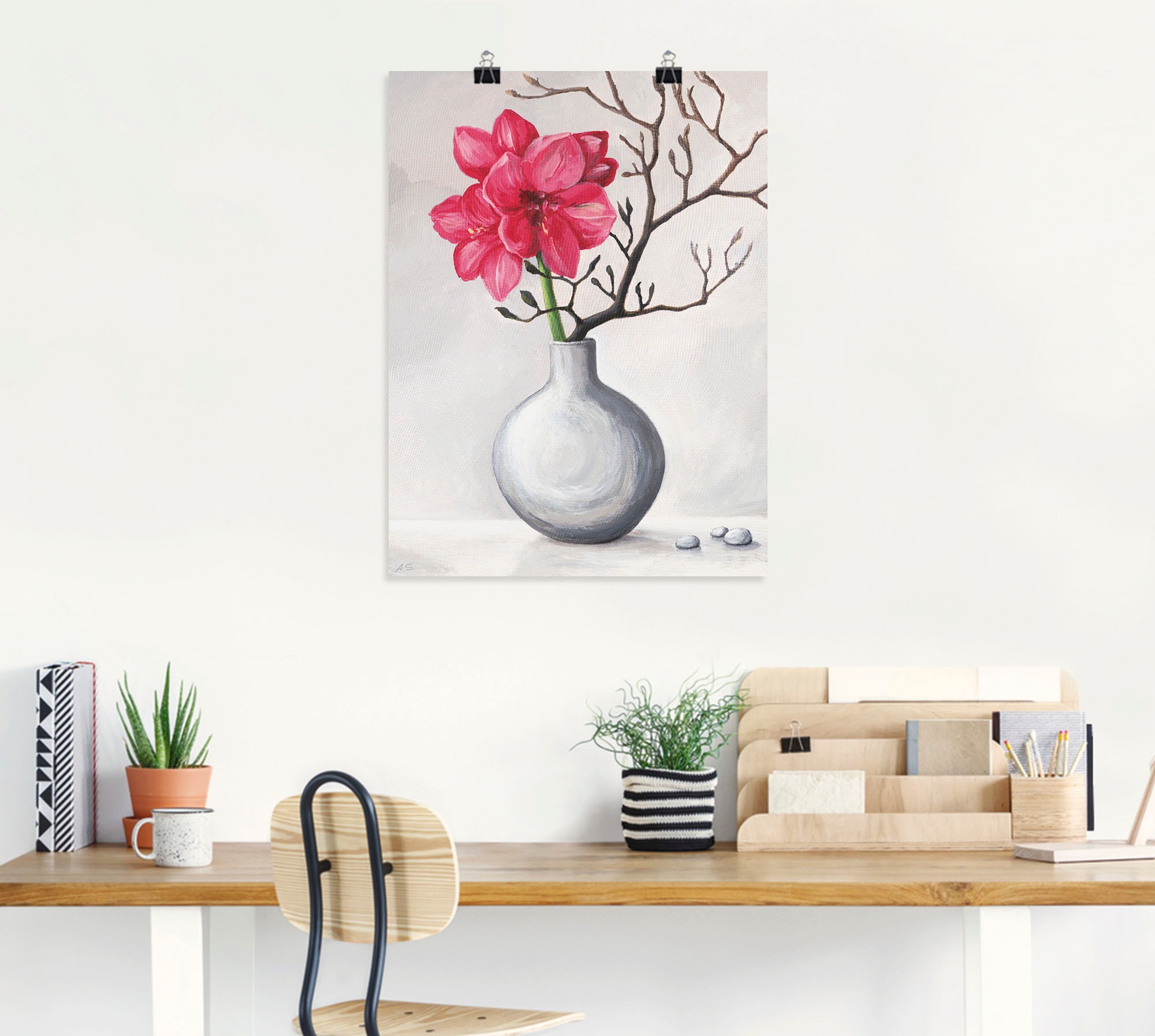 Artland Wandbild »Rote Amaryllis«, Blumen, (1 St.), als Alubild, Outdoorbild, Leinwandbild, Poster in verschied. Größen