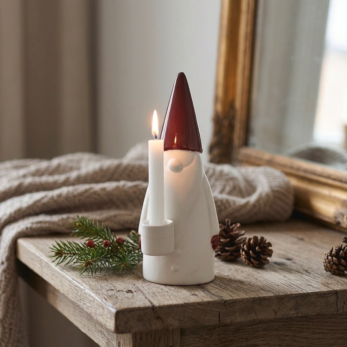 OTTO home Kerzenleuchter »zwei verschiedene Höhen« Zweiteiliges Set im festlichen Weihnachtsmann-Design