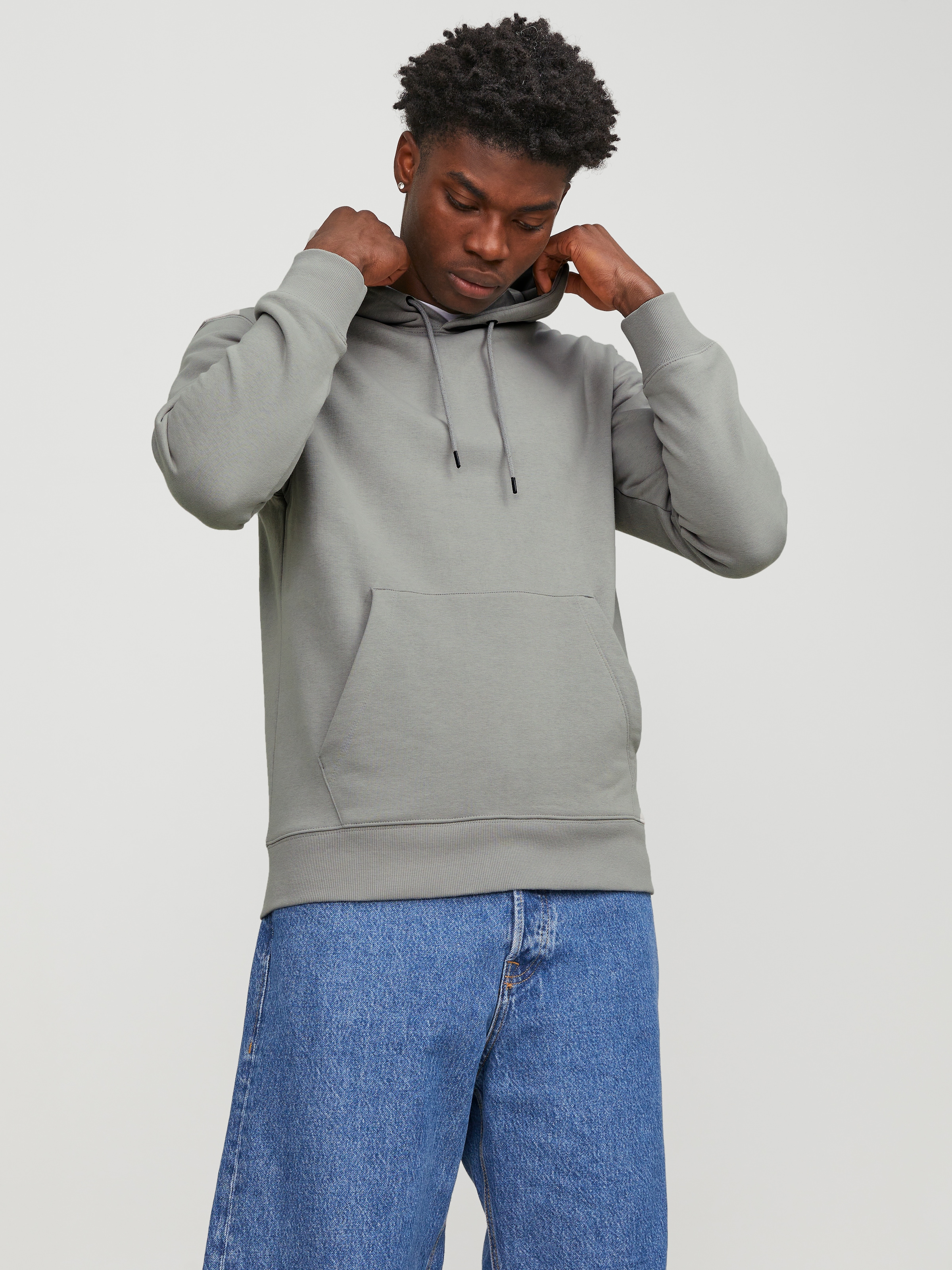 Jack & Jones "JJESTAR BASIC SWEAT HOOD NOOS", mit Rippbündchen günstig online kaufen