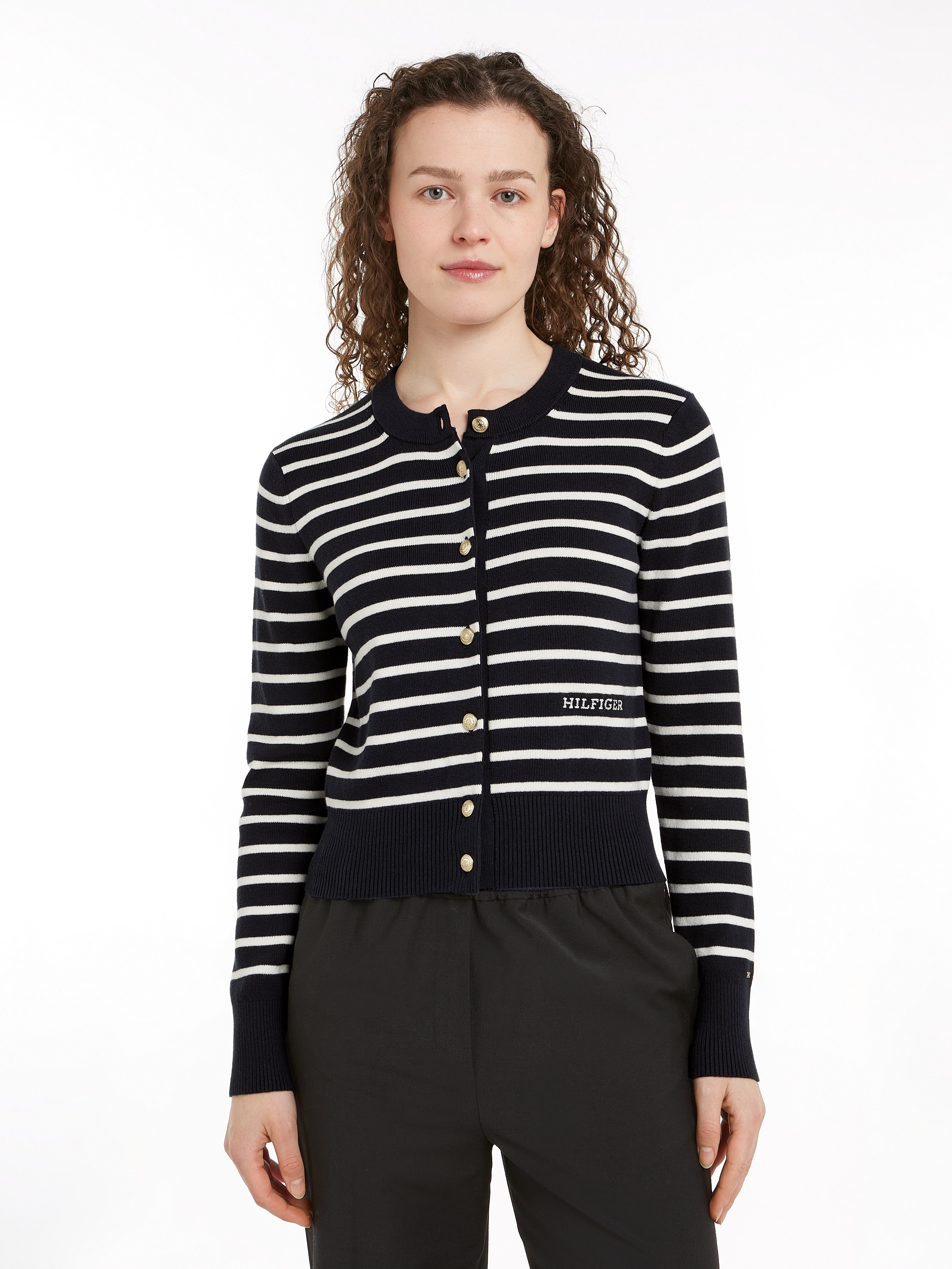 Tommy Hilfiger Strickjacke, mit Logoprägung