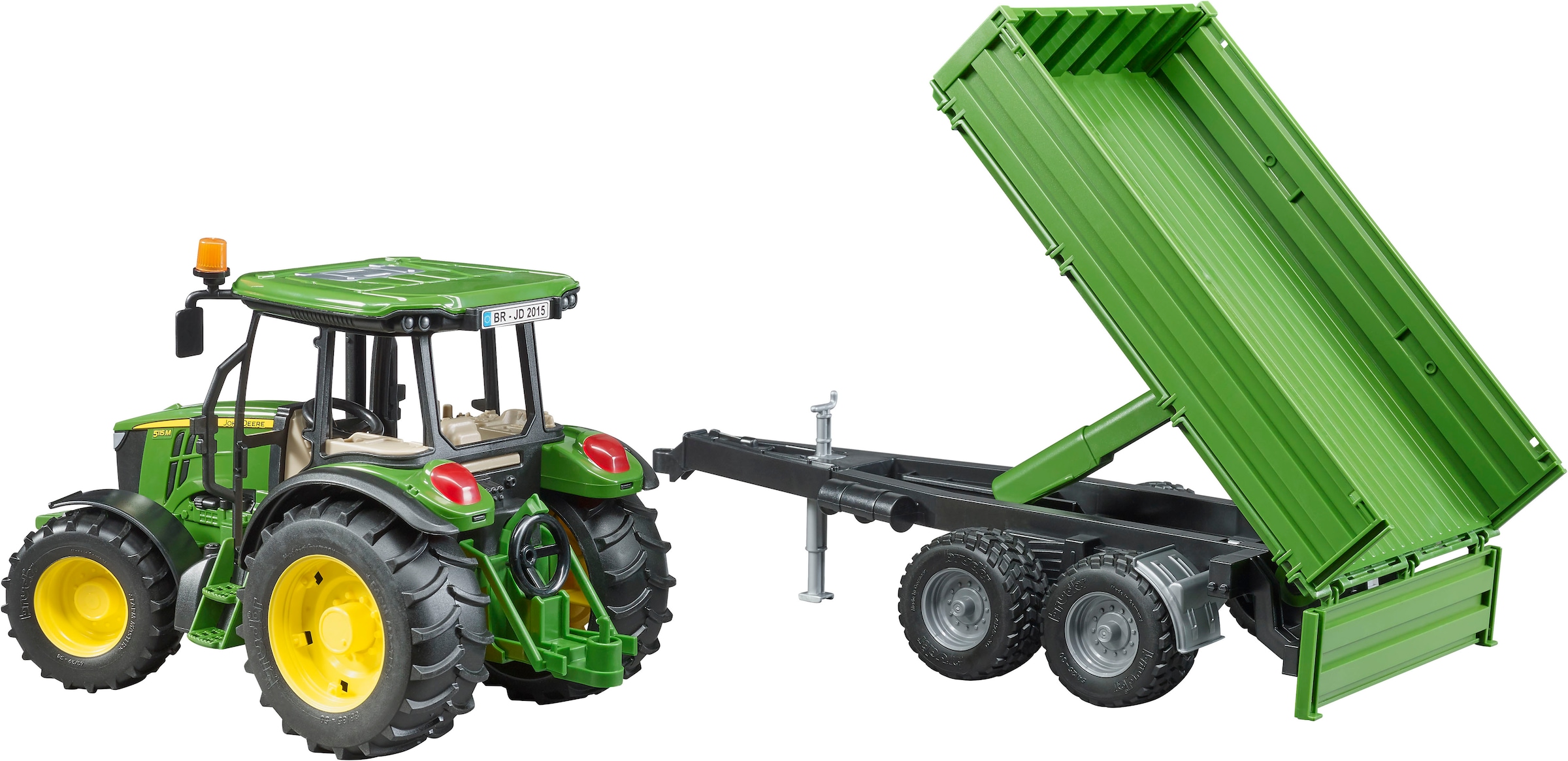 Bruder® Spielzeug-Traktor »John Deere 5115M mit Bordwandanhänger 45 cm (02108)«, Made in Europe