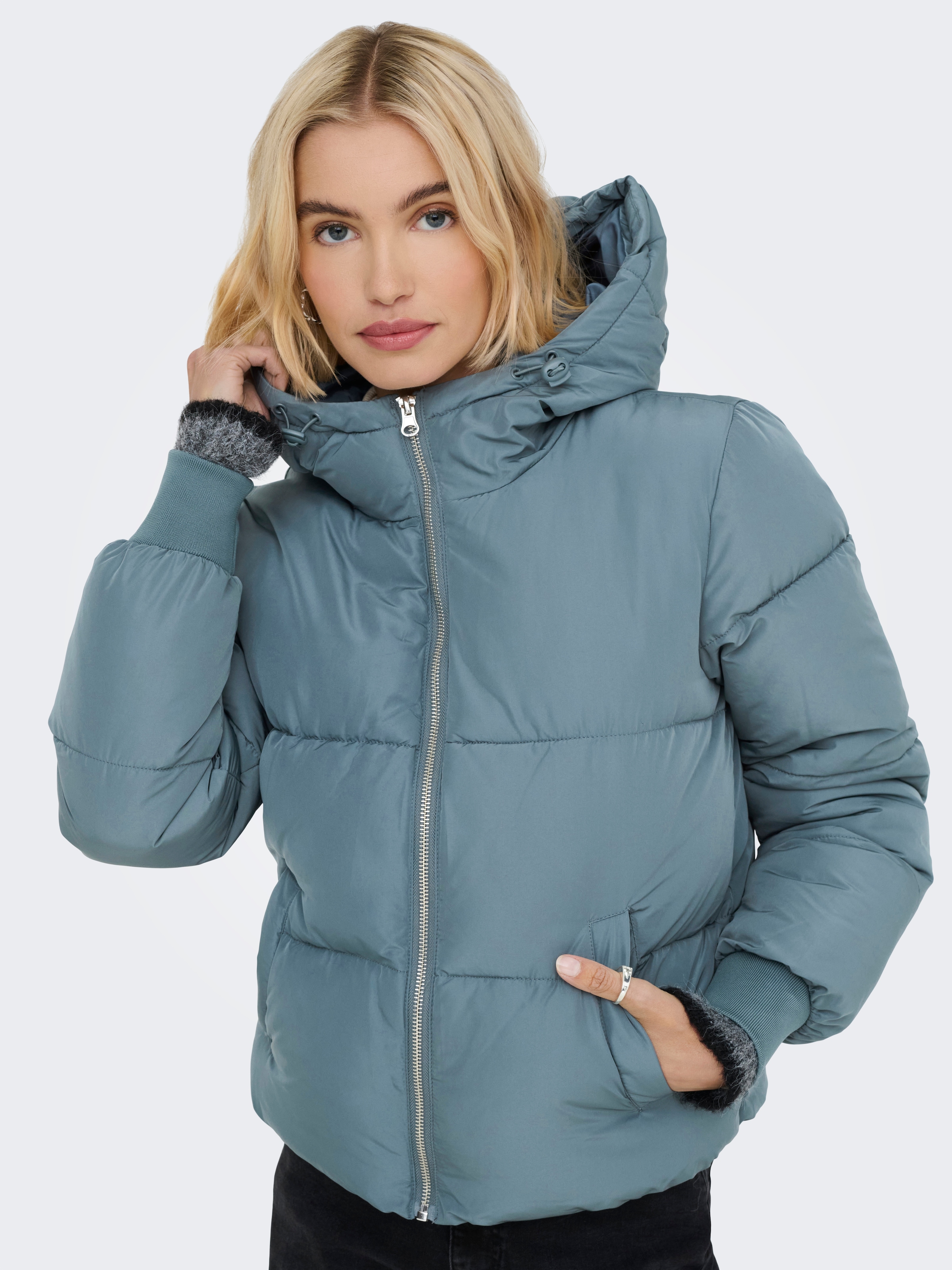 JDY Steppjacke »JDYNEWERICA LIFE SHORT HOOD JKT OTW NOOS«, mit Kapuze