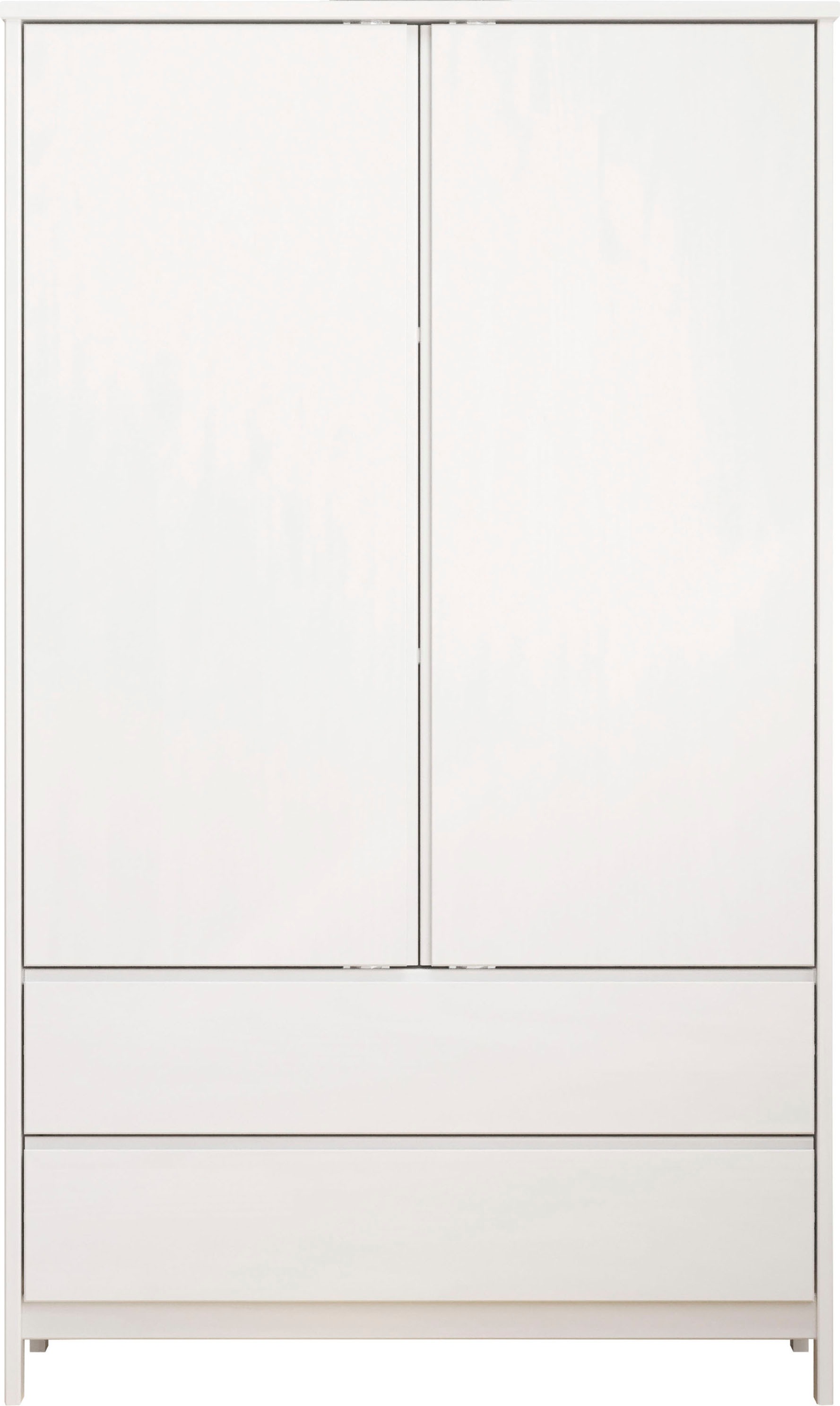 Thumbnail - Home affaire Kleiderschrank "Aarhus" 1 Stk. tlg. Weißer, griffloser Massivholz Schrank - Mit 2 praktischen Schubladen