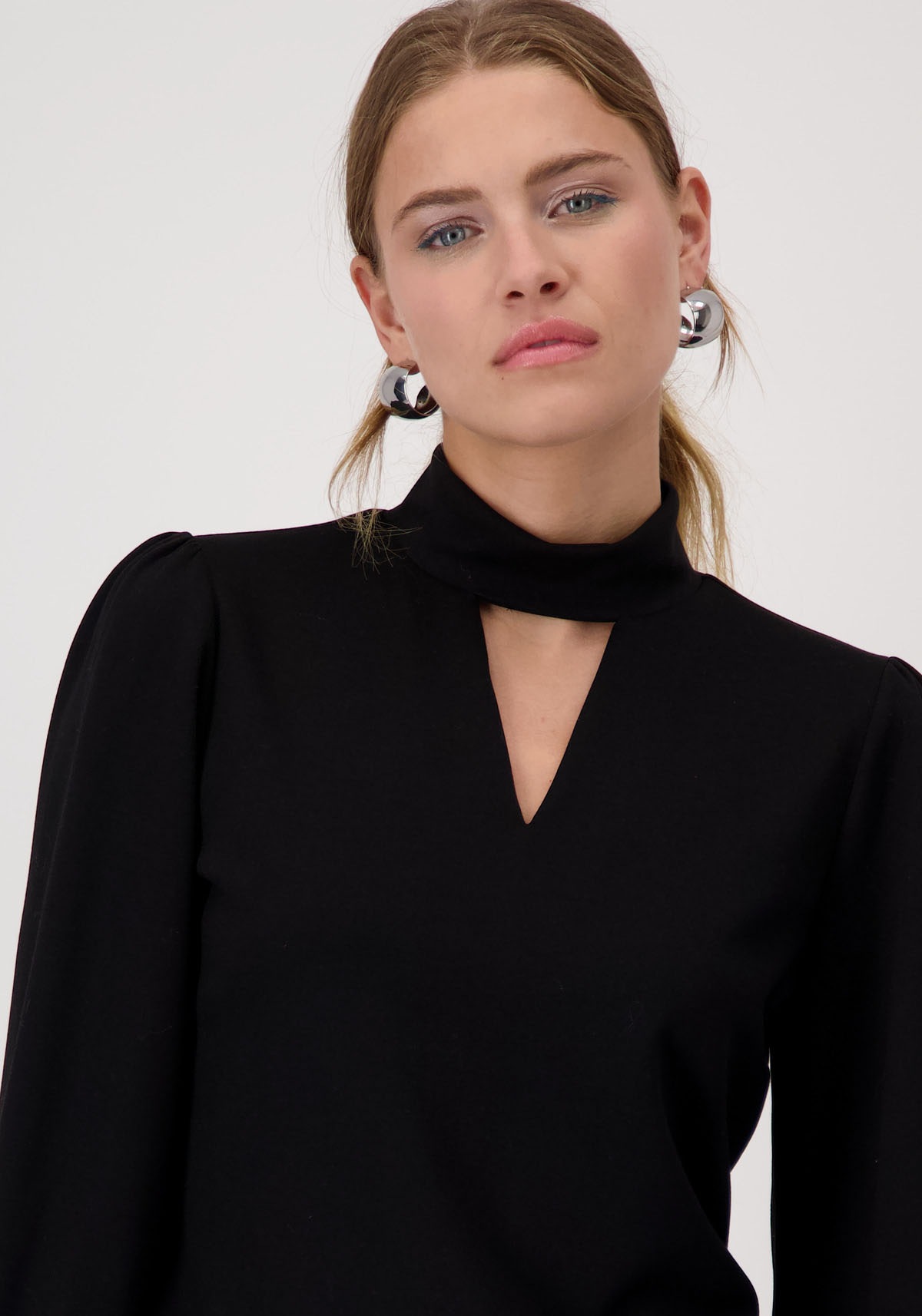 Monari Stehkragenshirt, mit Cutout