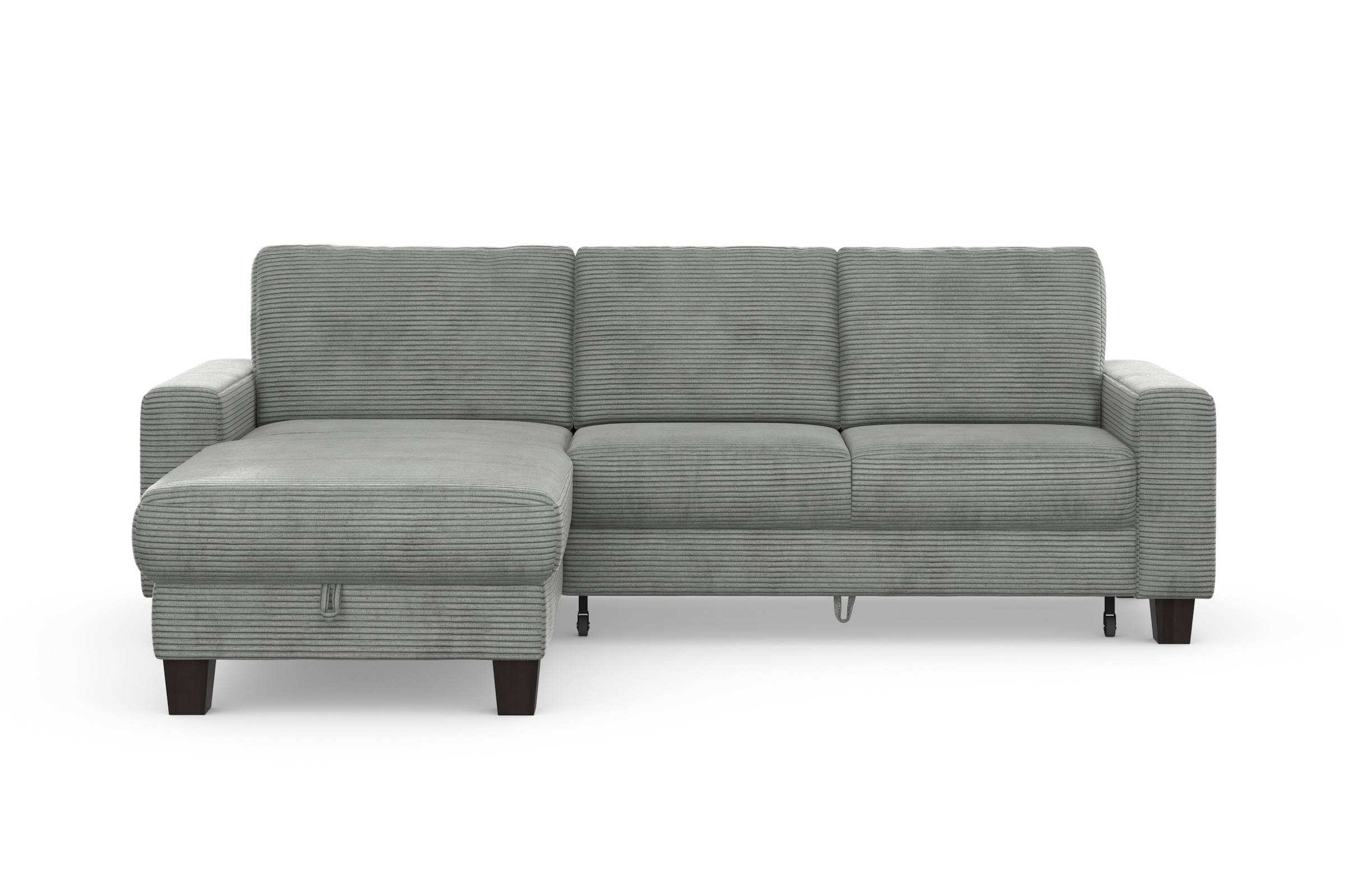 Home affaire Ecksofa »Summer L-Form«, mit Recamiere, mit oder ohne Bettfunktion und Bettkasten, Cord-Bezug