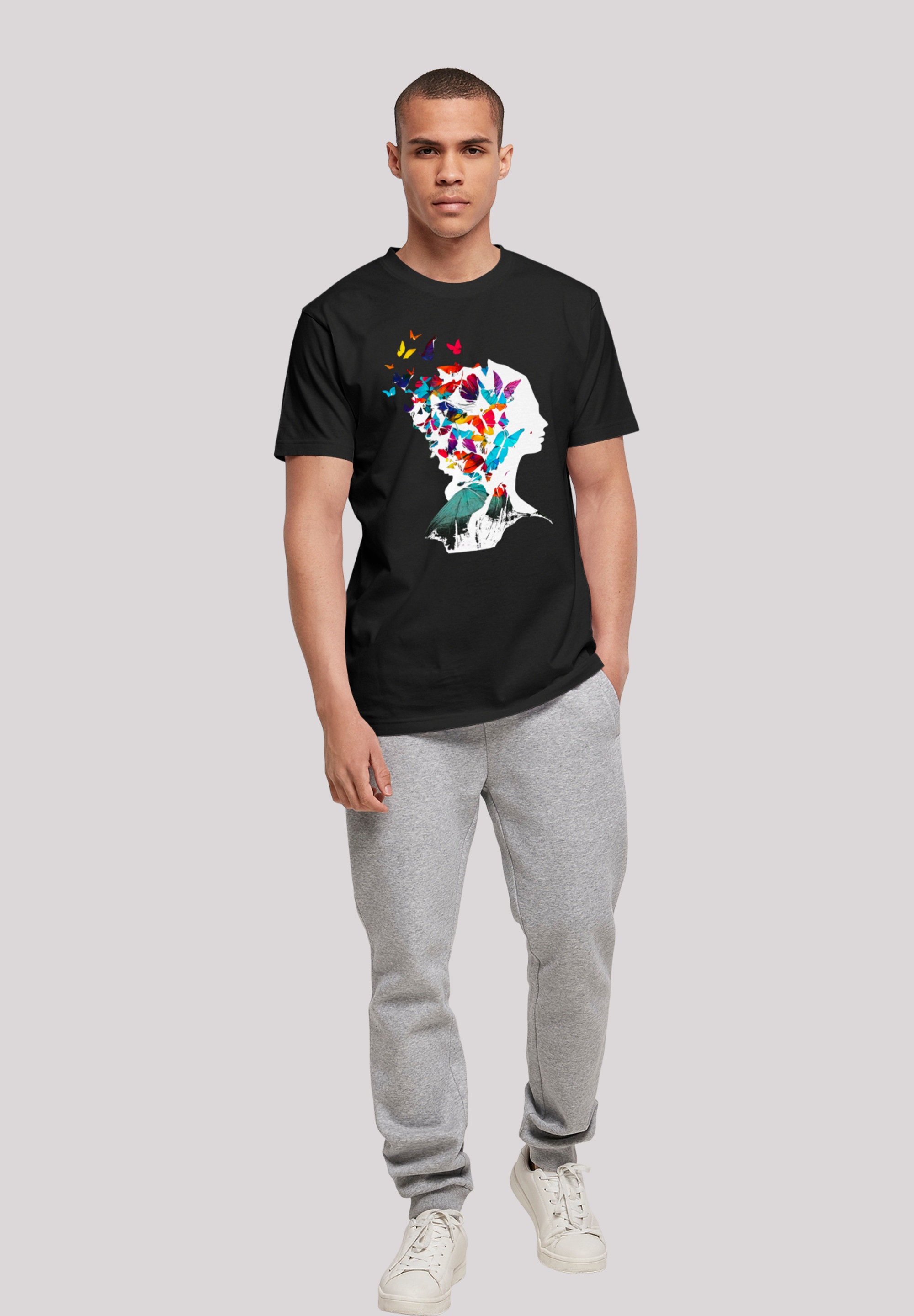 F4NT4STIC T-Shirt »Schmetterling Silhouette TEE Angabe | ▷ BAUR Keine für UNISEX«