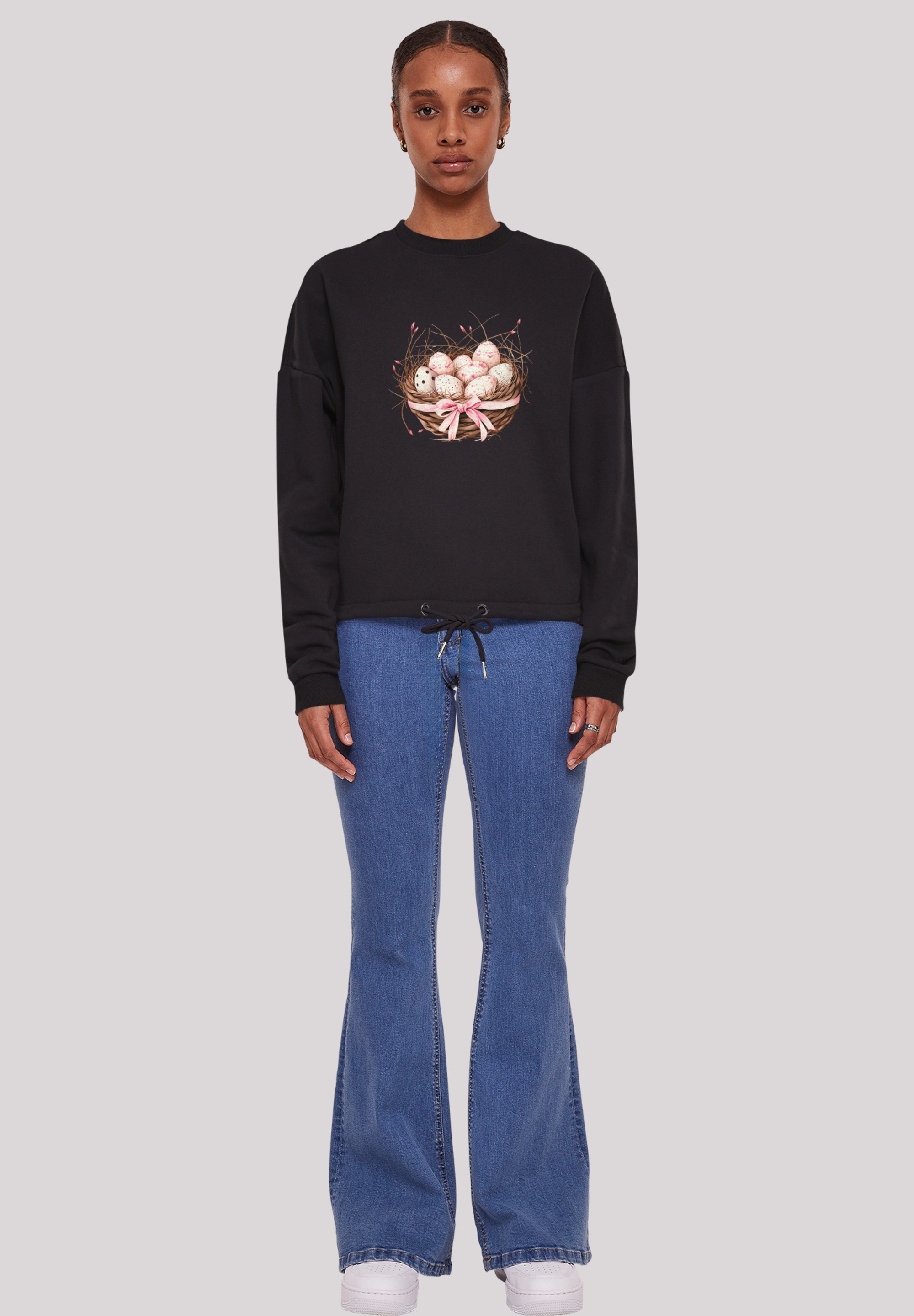 F4NT4STIC Sweatshirt »Osterei Nest Korb Dekor«, Premium Qualität