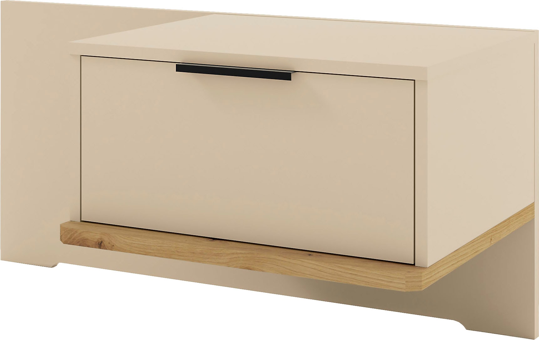 Musterring Nachtschrank "Isabelle" verschiedene Farben, Unterboden in Eiche, Maße B50/90 x H43 x T47 cm