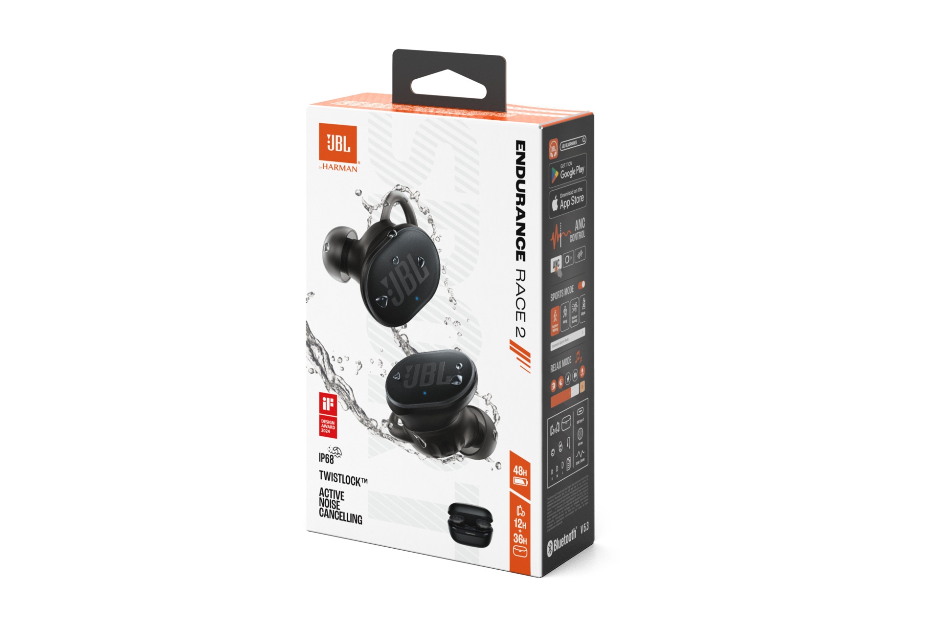 JBL wireless In-Ear-Kopfhörer »Endurance Race 2«, A2DP Bluetooth, Active Noise Cancelling (ANC)