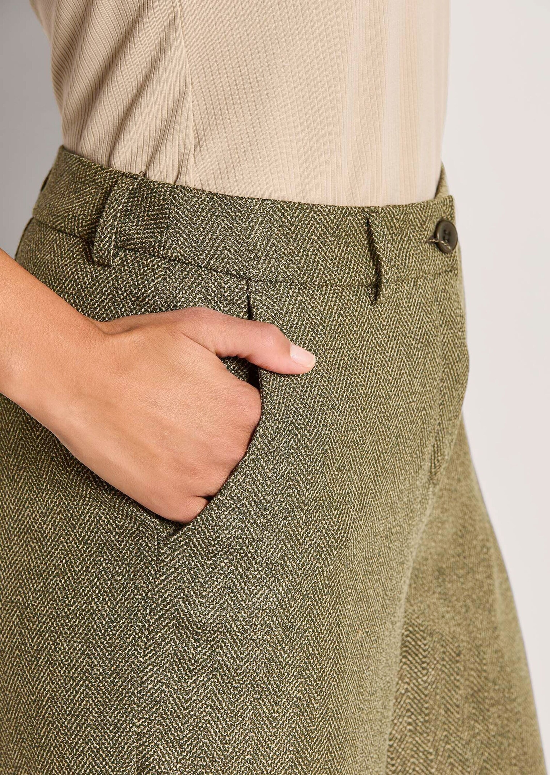 MADELEINE Stoffhose »Hose Palazzohose im Fischgratdesign«