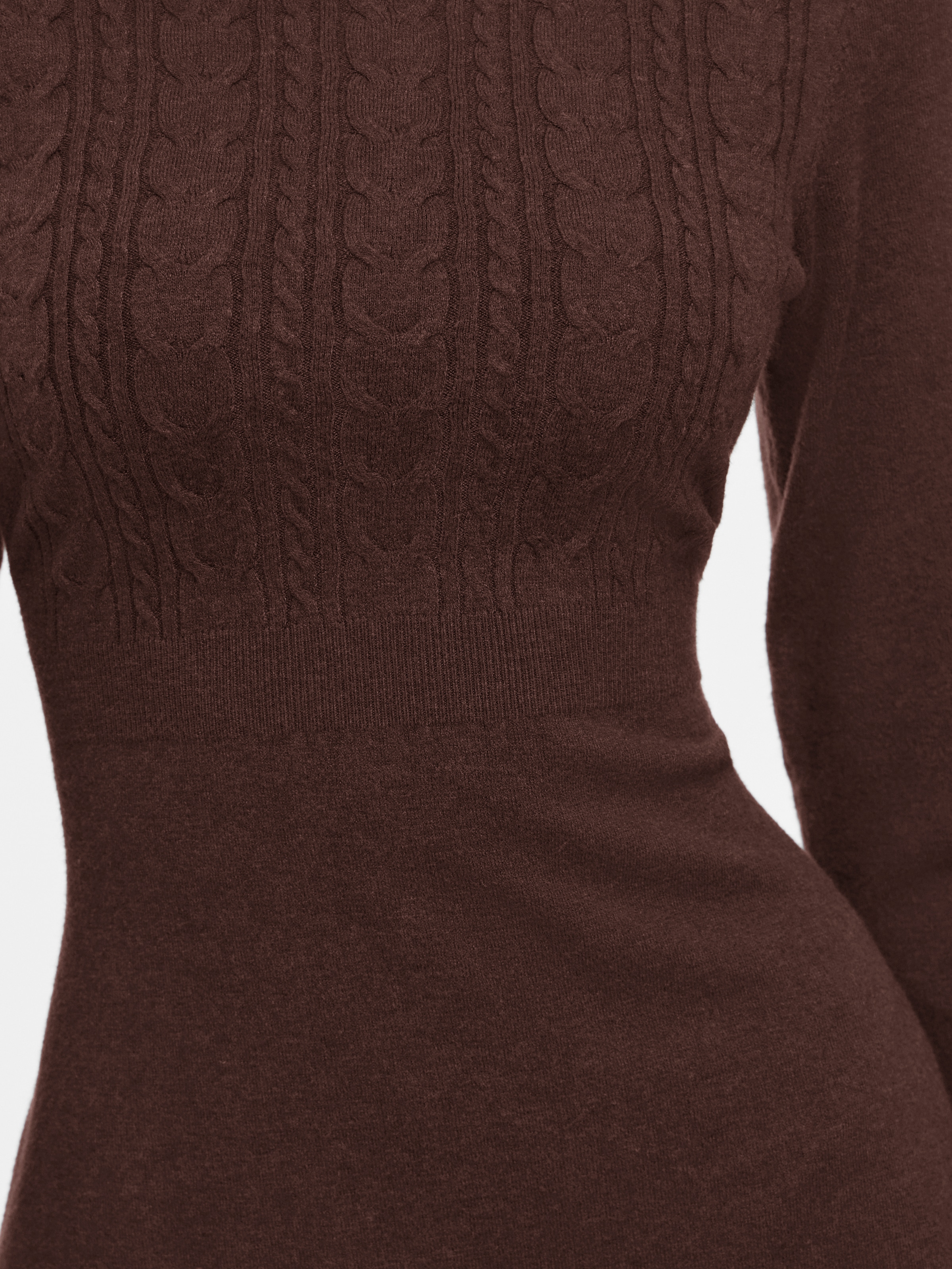 Vila Minikleid »VIKERRY O-NECK L/S CABLE KNIT DRESS NOOS« aus Materialmix mit Viskose