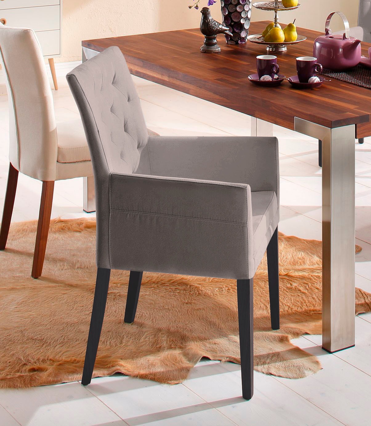 Home affaire Armlehnstuhl "Colorado" () 1 Stk.Beine aus massiver Buche, wen günstig online kaufen