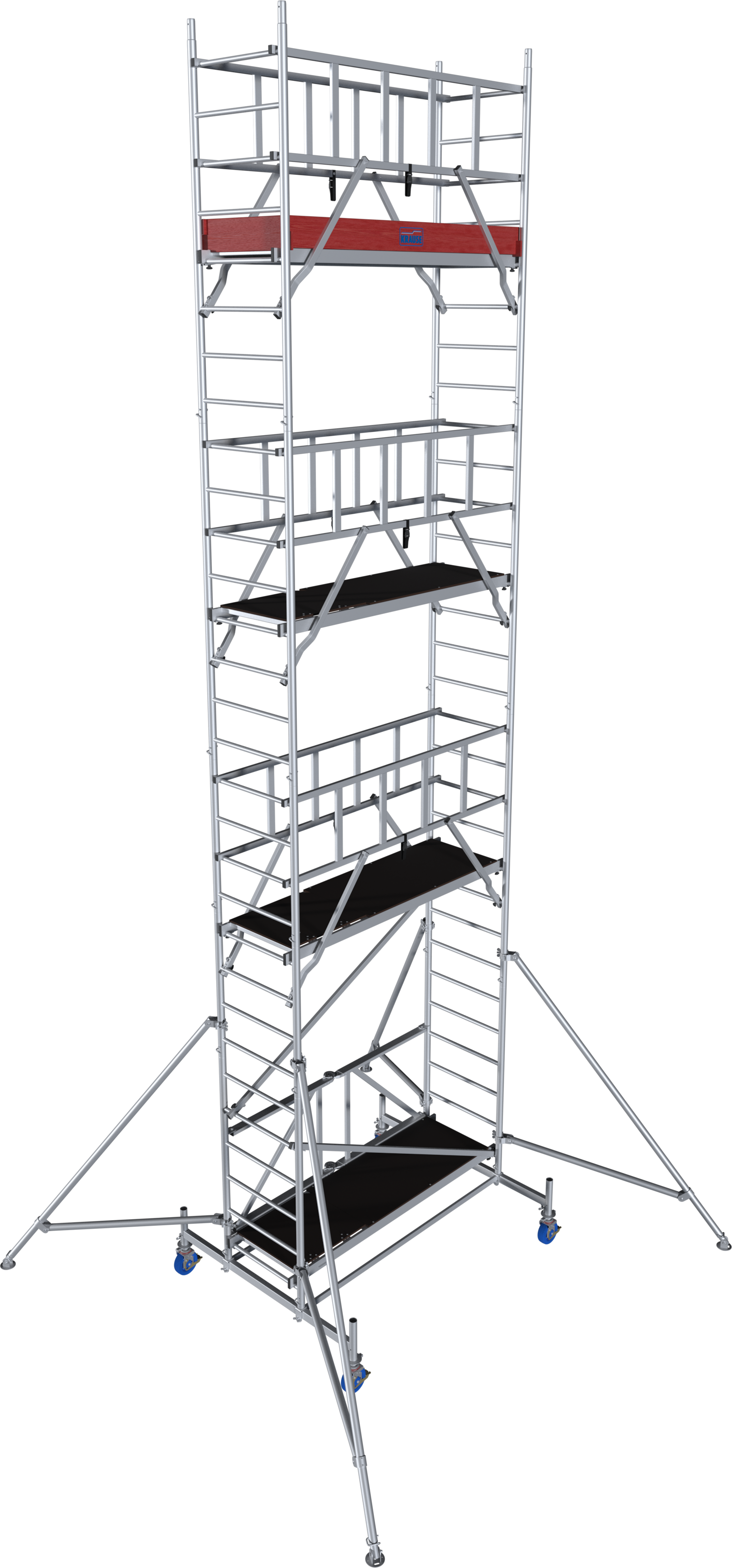 KRAUSE Fahrgerüst "ProTec XS Alu-FaltGerüst", Länge x H: 225cm x 800cm, grau, Gerüste, Arbeitshöhe: 8,8 Meter