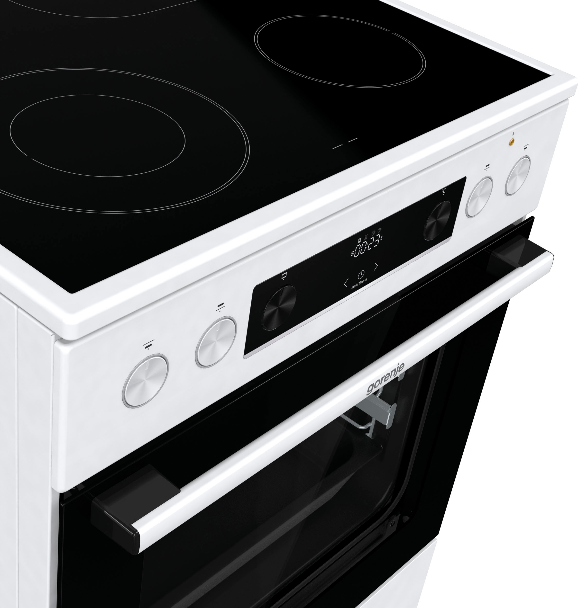 GORENJE Elektro-Standherd »GECS6C70WPA«, mit 2-fach-Teleskopauszug, Aqua Clean, Knusprig genießen – ganz ohne Extra-Kalorien - dank AirFry-Funktion