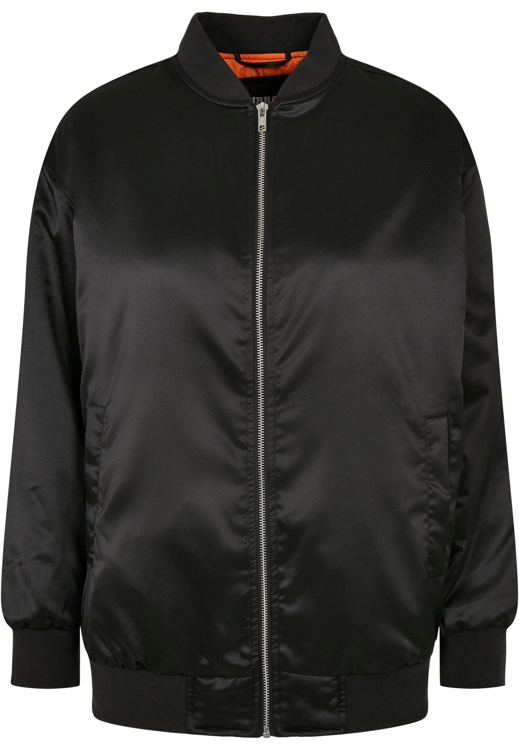 URBAN CLASSICS Anorak »Urban Classics Damen Ladies Oversized Satin Bomber Jacket«, (1 St.), ohne Kapuze