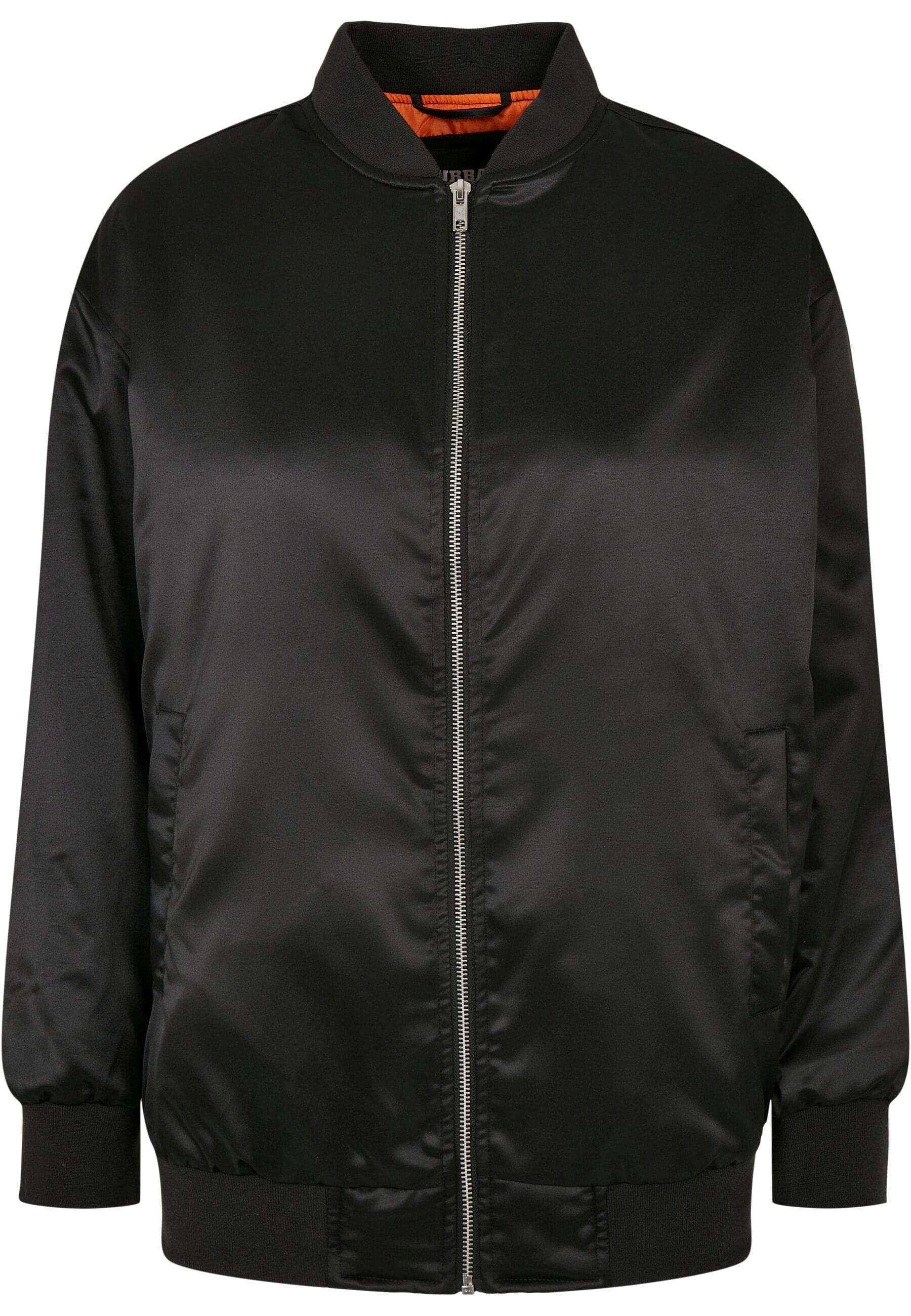 URBAN CLASSICS Anorak "Urban Classics Damen Ladies Oversized Satin Bomber Jacket", (1 St.), ohne Kapuze