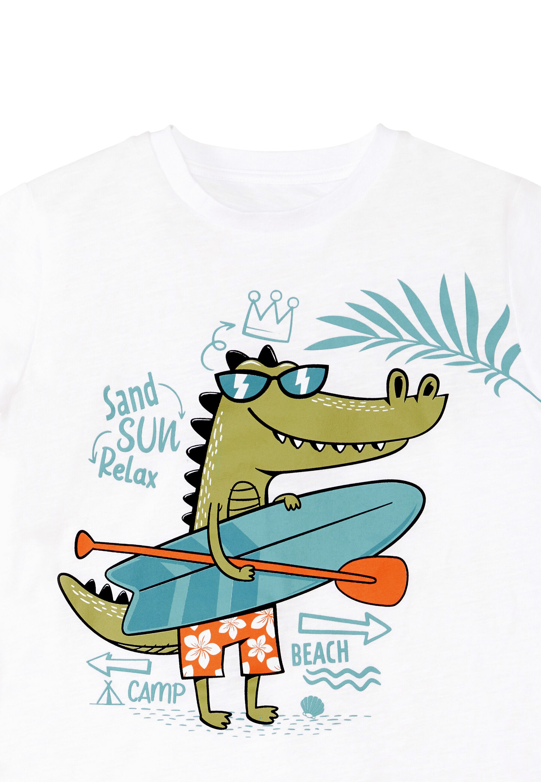 Denokids Hausanzug »Beach Croco«, (2 tlg.), mit Krokodil-Aufdruck