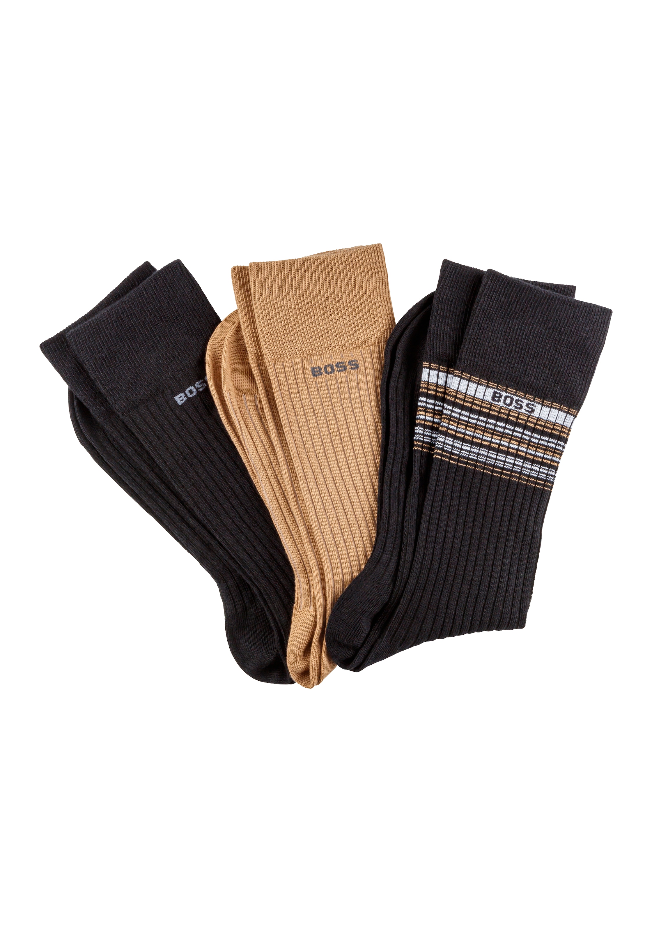 BOSS Freizeitsocken »3P RS Rib Stripe« (Pac...